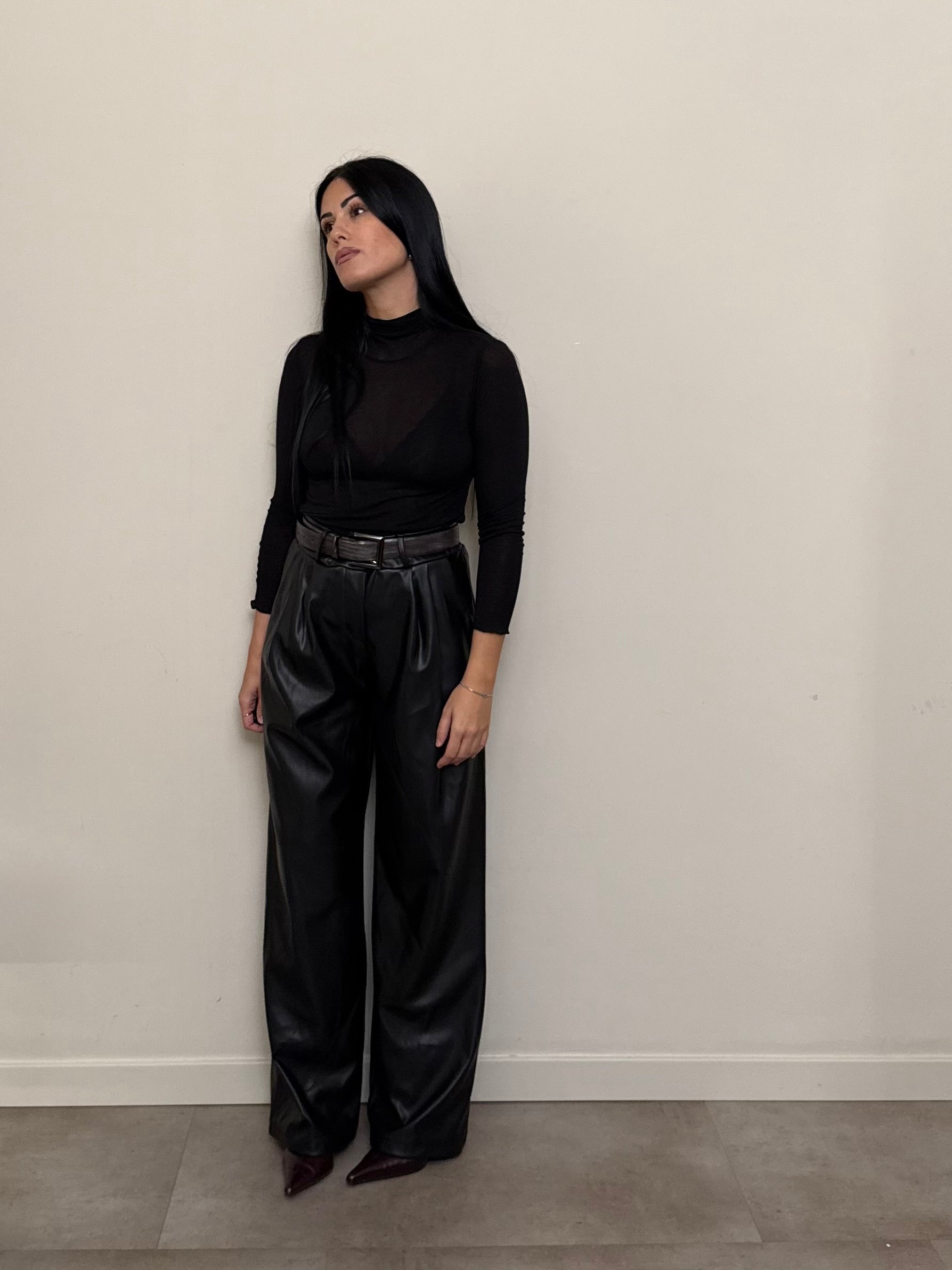 Pantalone ecopelle