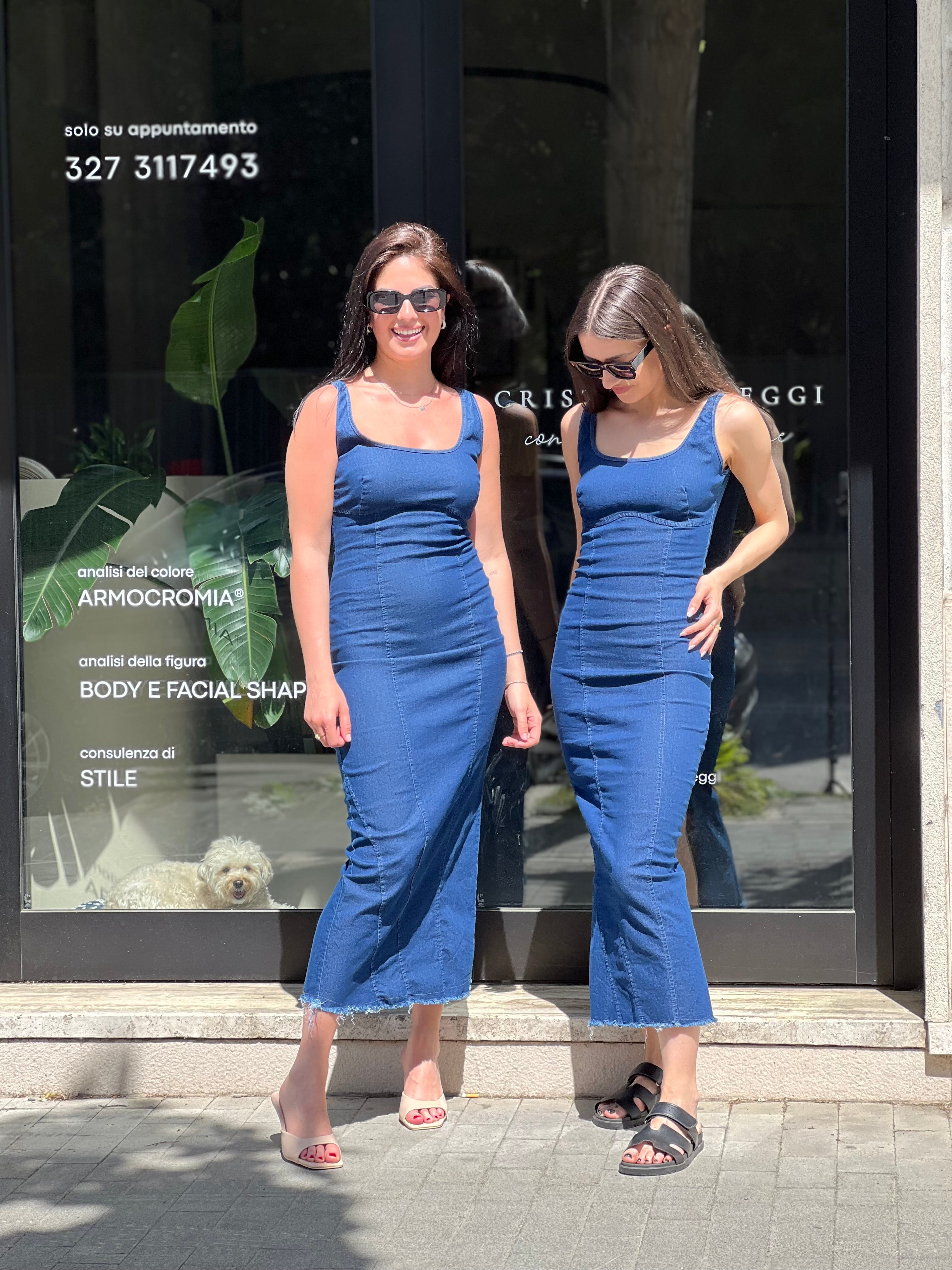 Abito jeans canotta