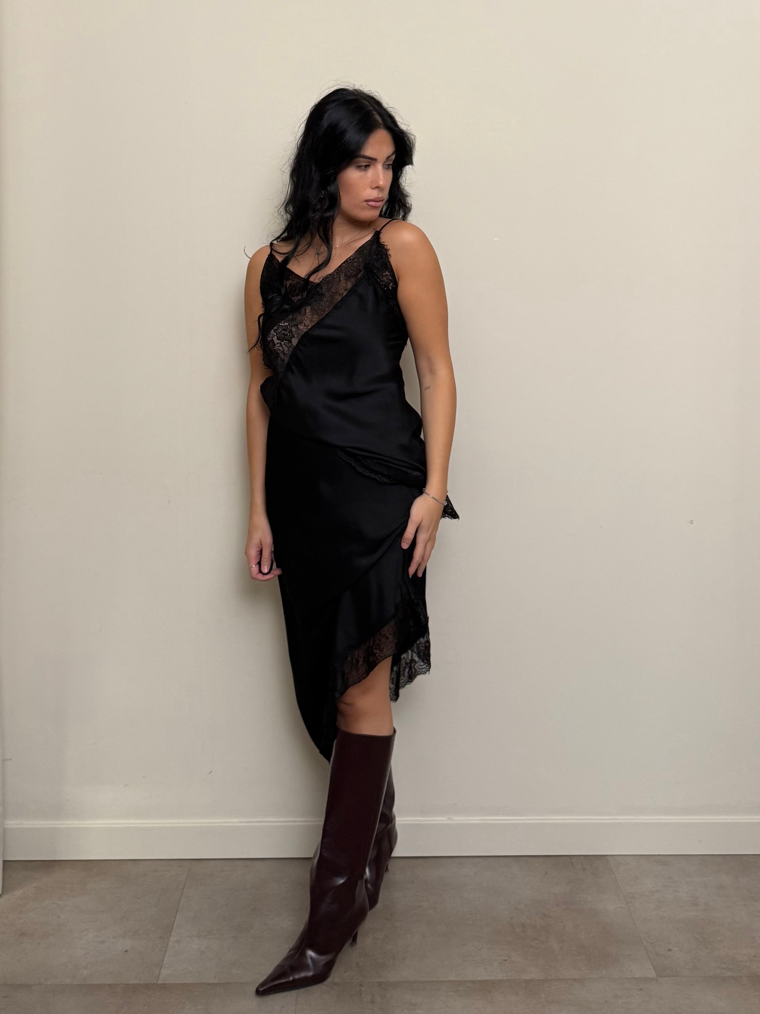 Coordinato seta e viscosa pizzo