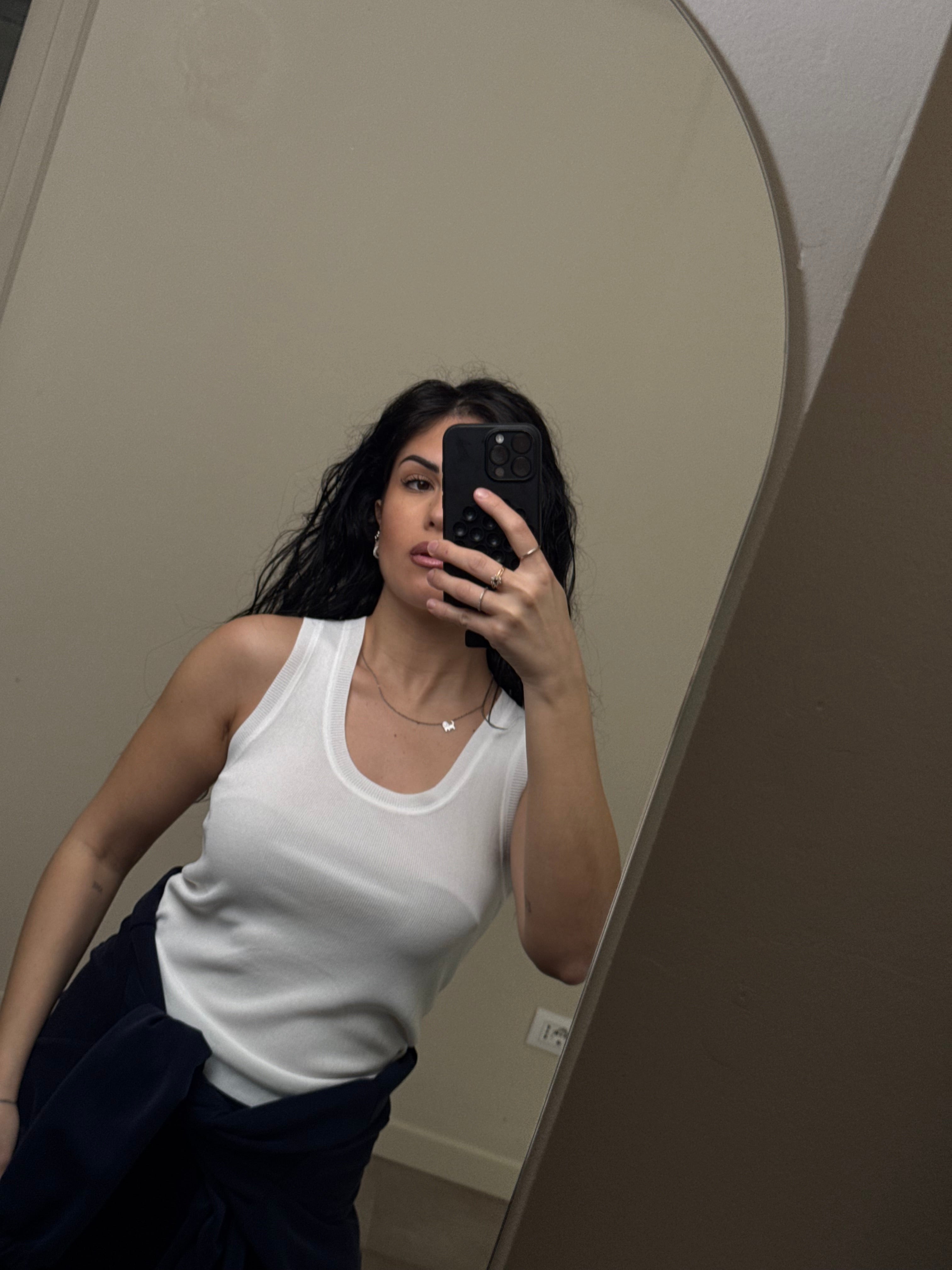 Canotta basic bianco freddo