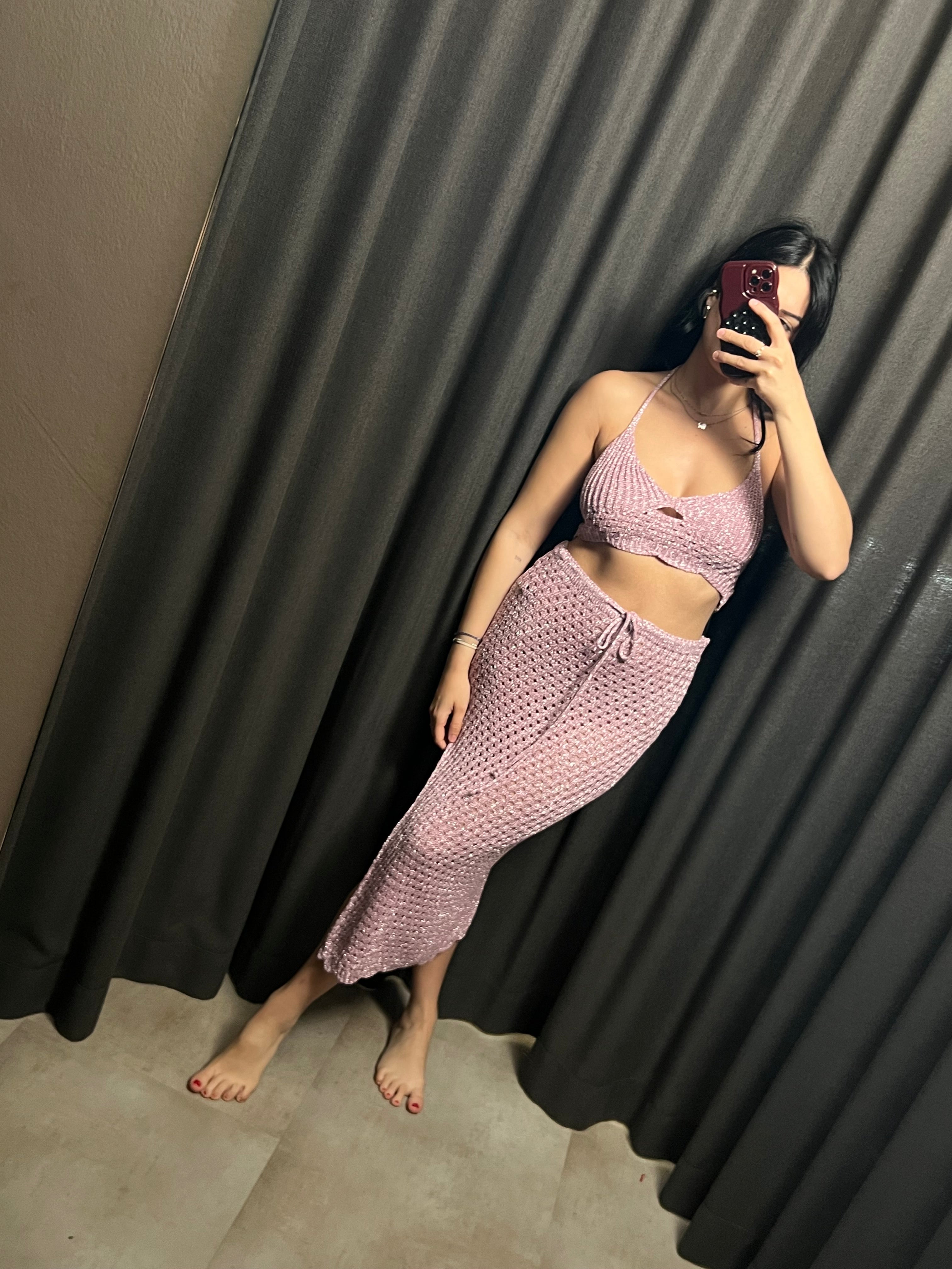 Coordinato filo top e gonna