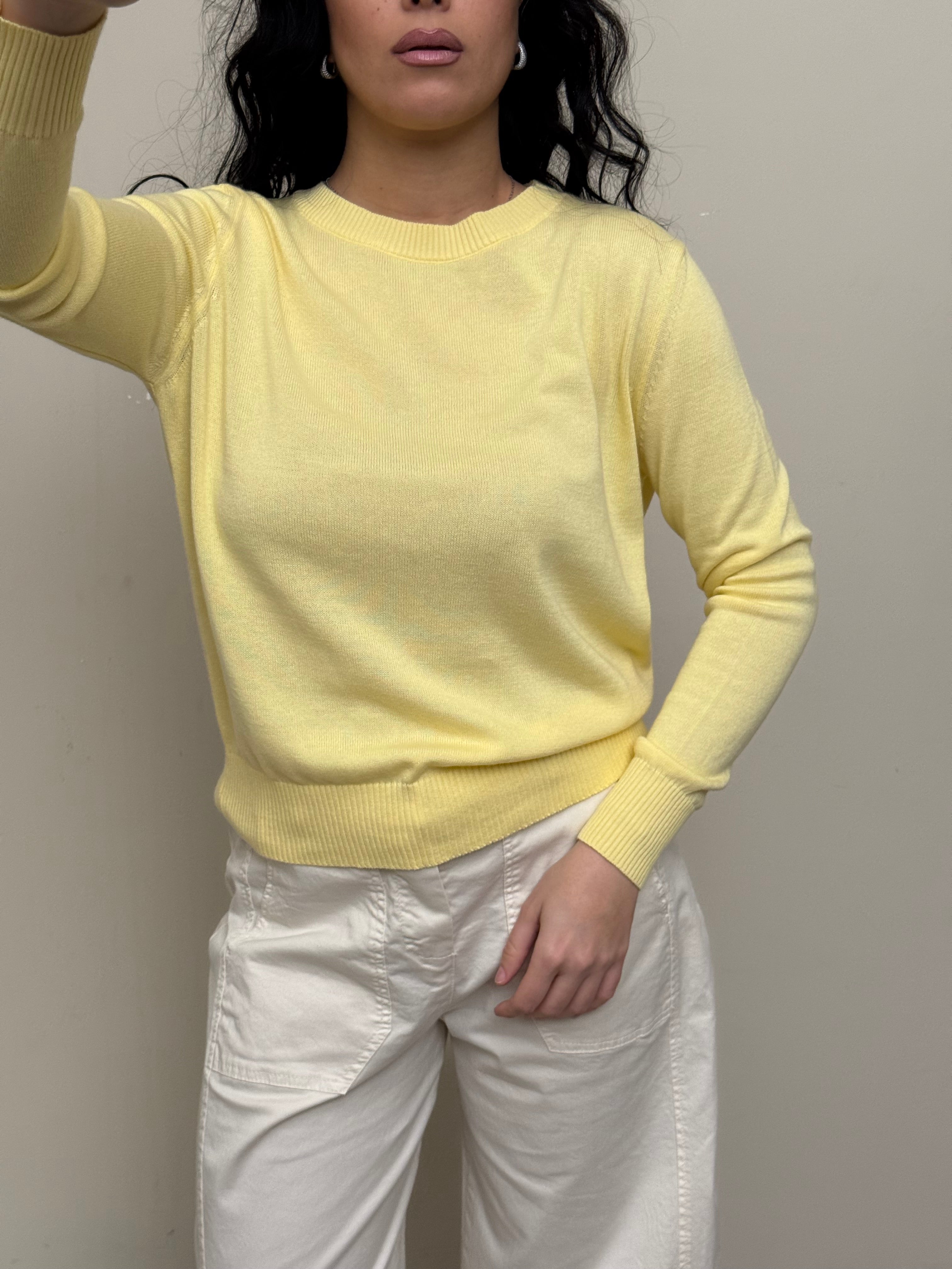 Maglia 100% cotone giallo freddo