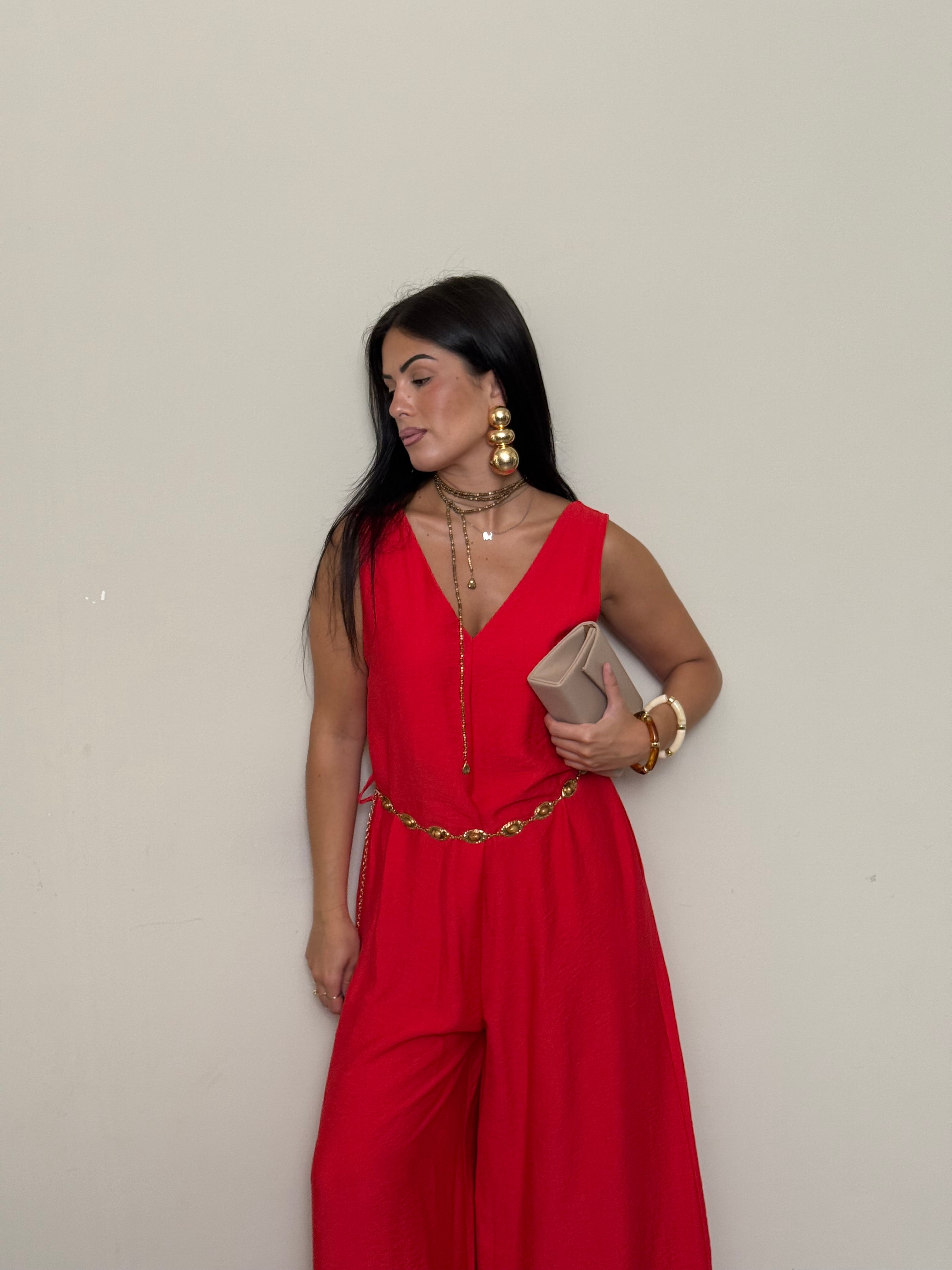 Jumpsuit Ginny rosso caldo