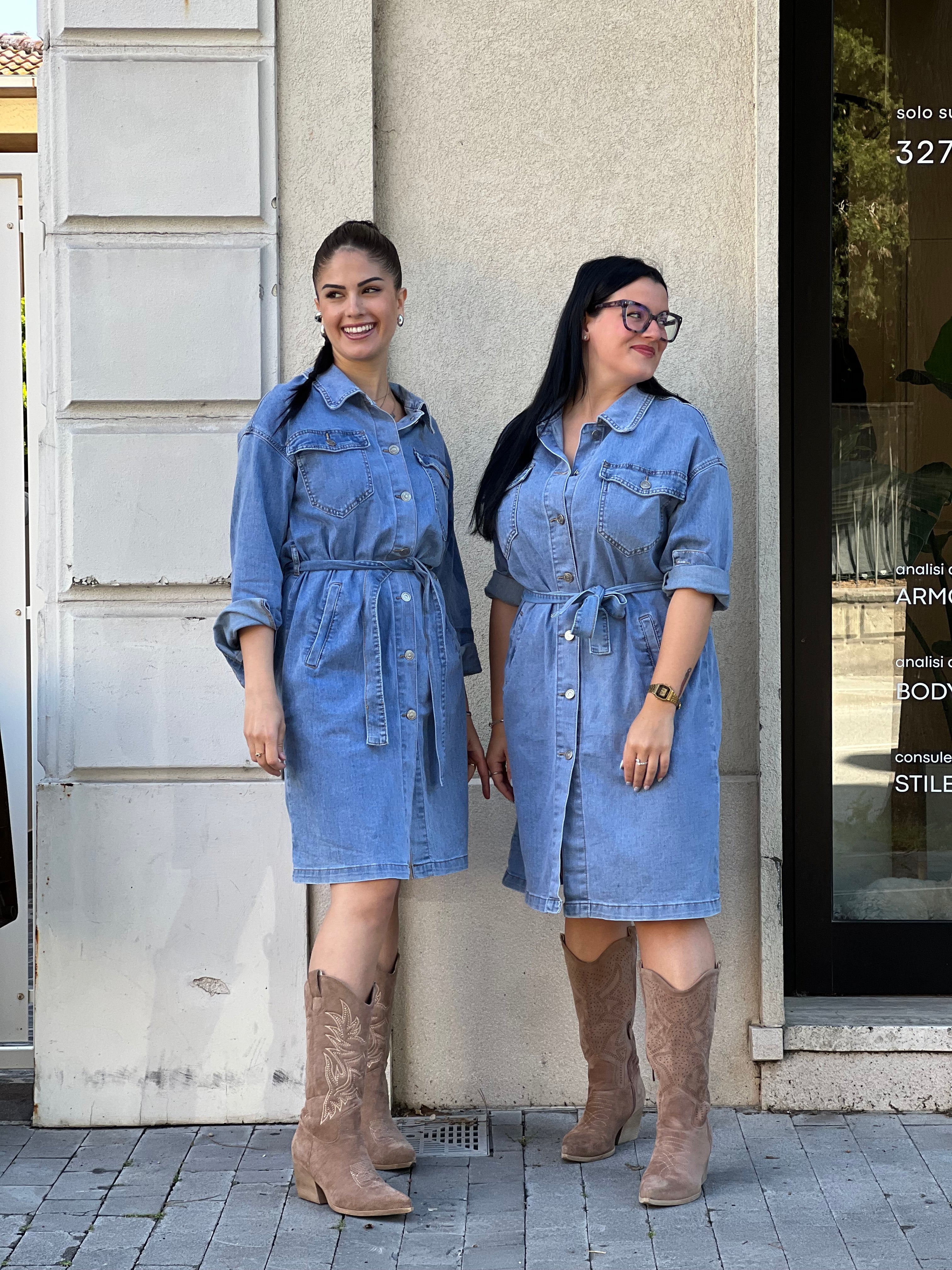 Abito jeans manica lunga
