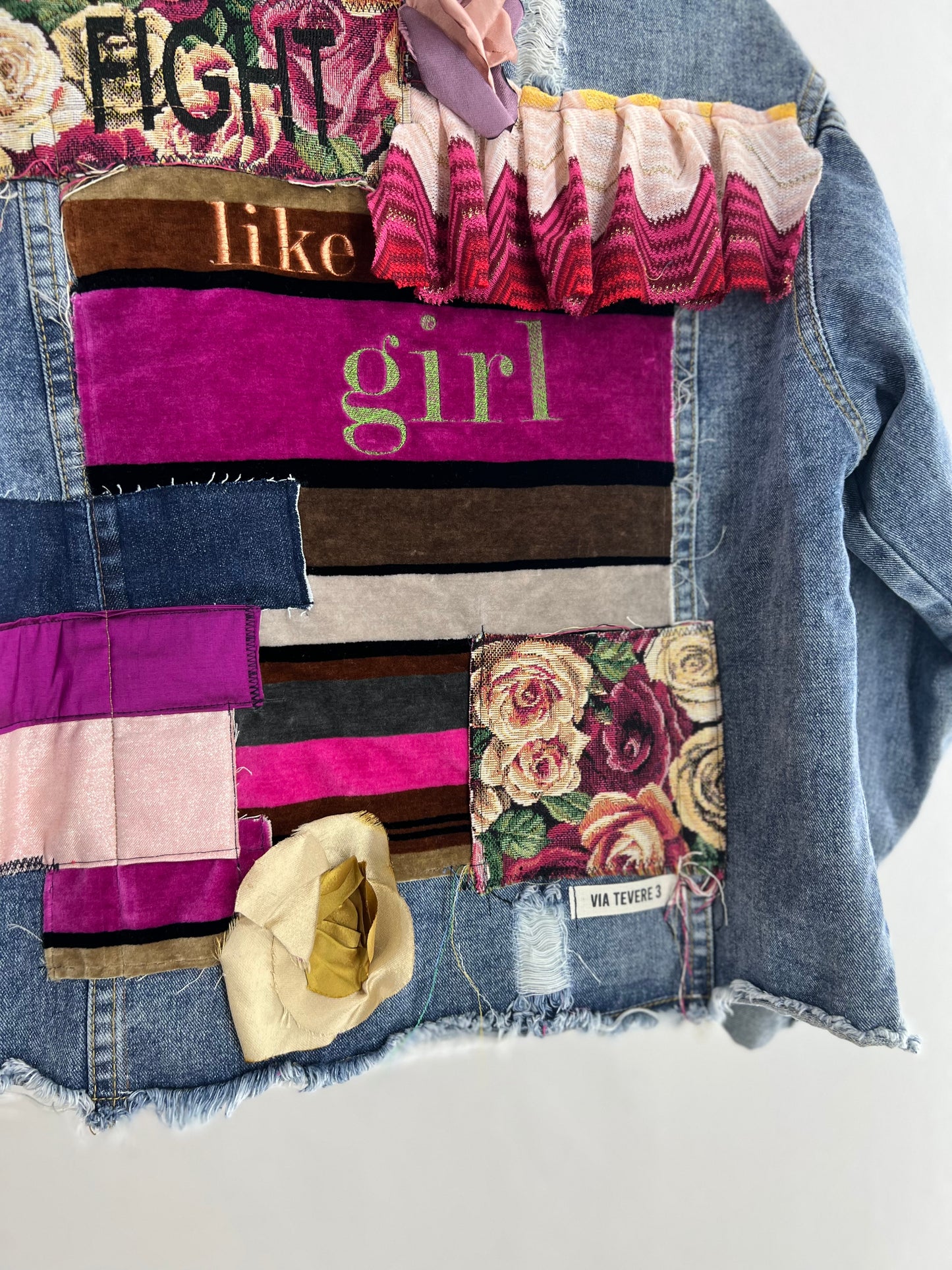 Giacca di jeans patchwork