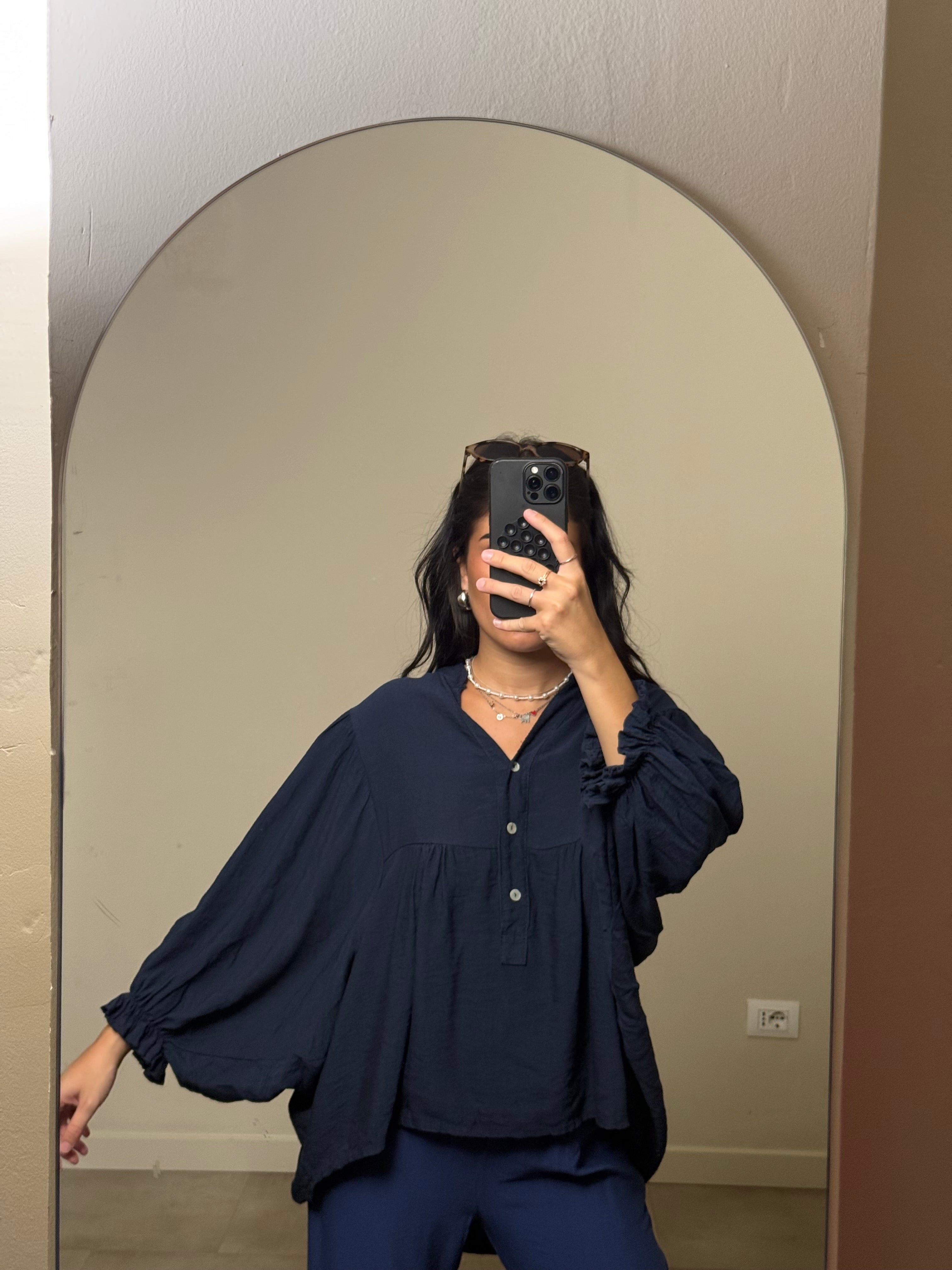 Camicia over blu