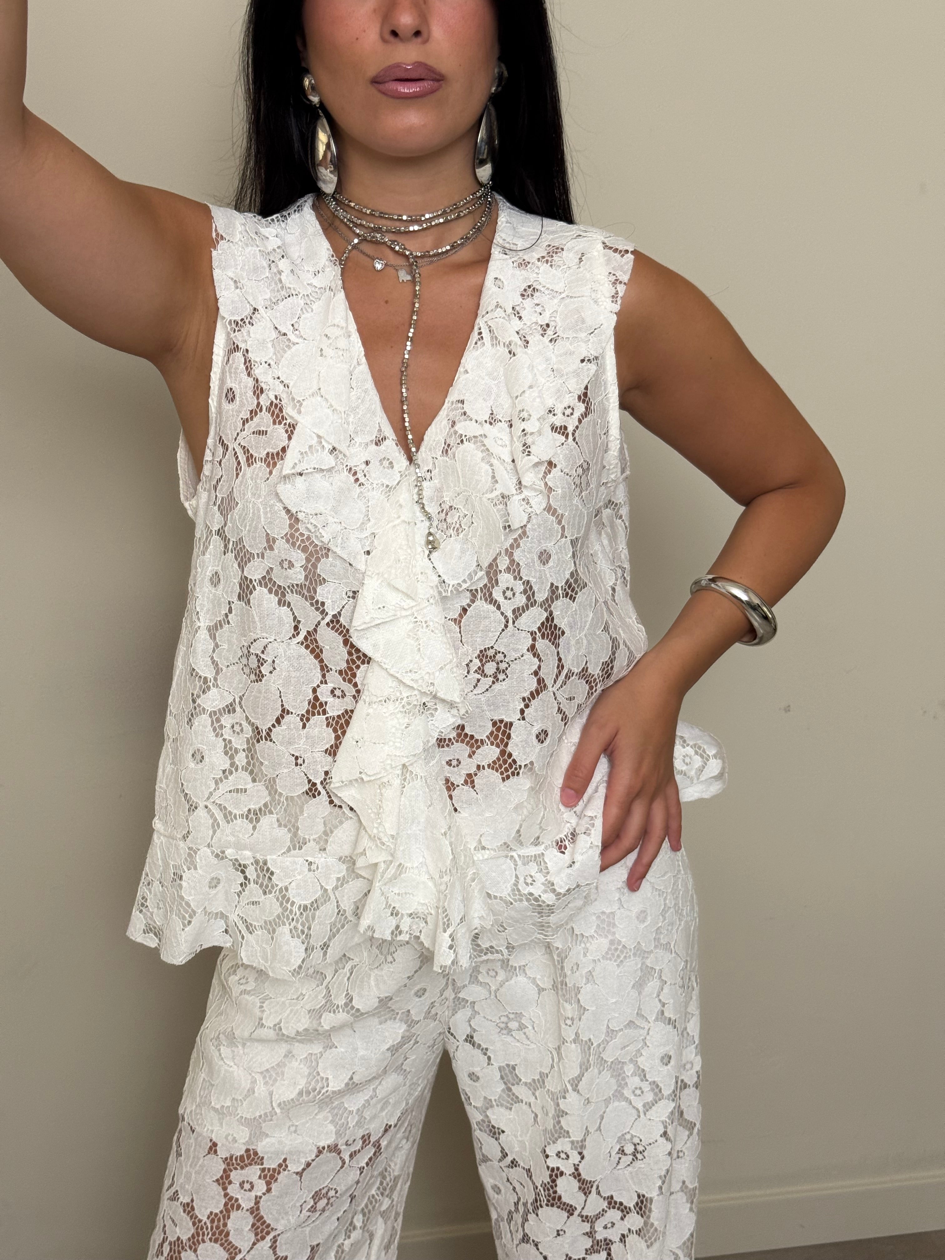 Completo pizzo bianco freddo