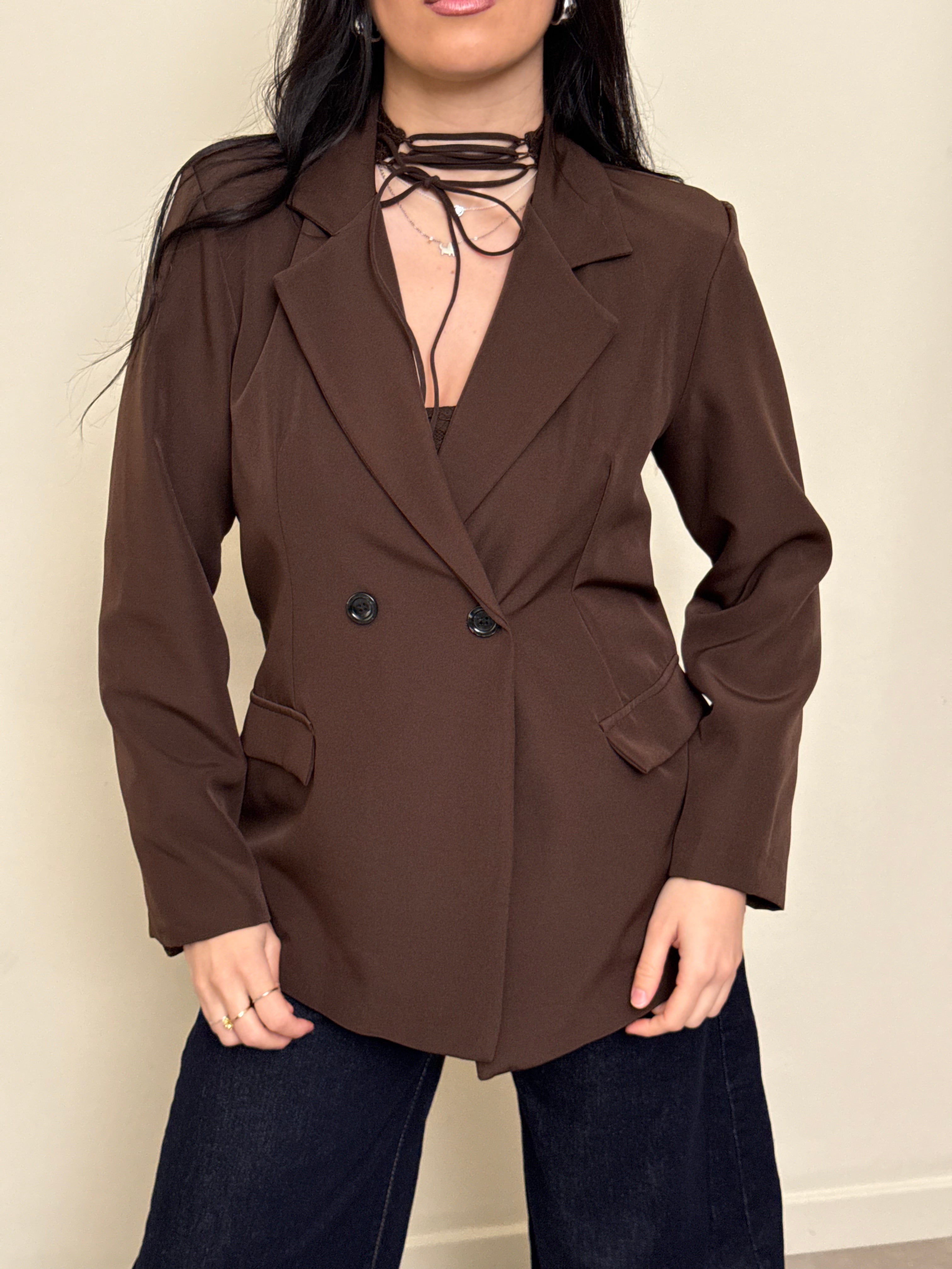 Blazer basic cioccolato