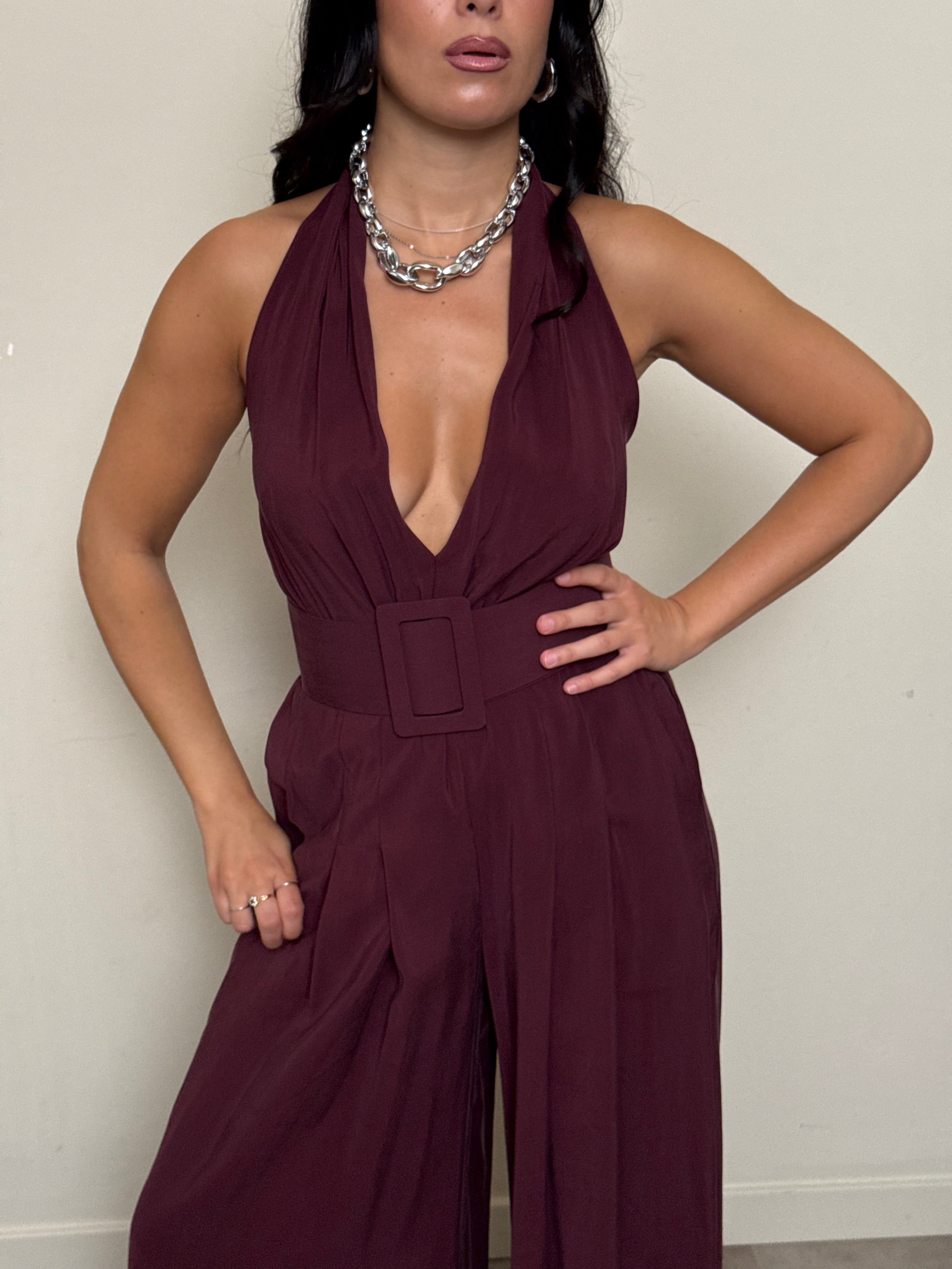 Jumpsuit Eleonora bordeaux