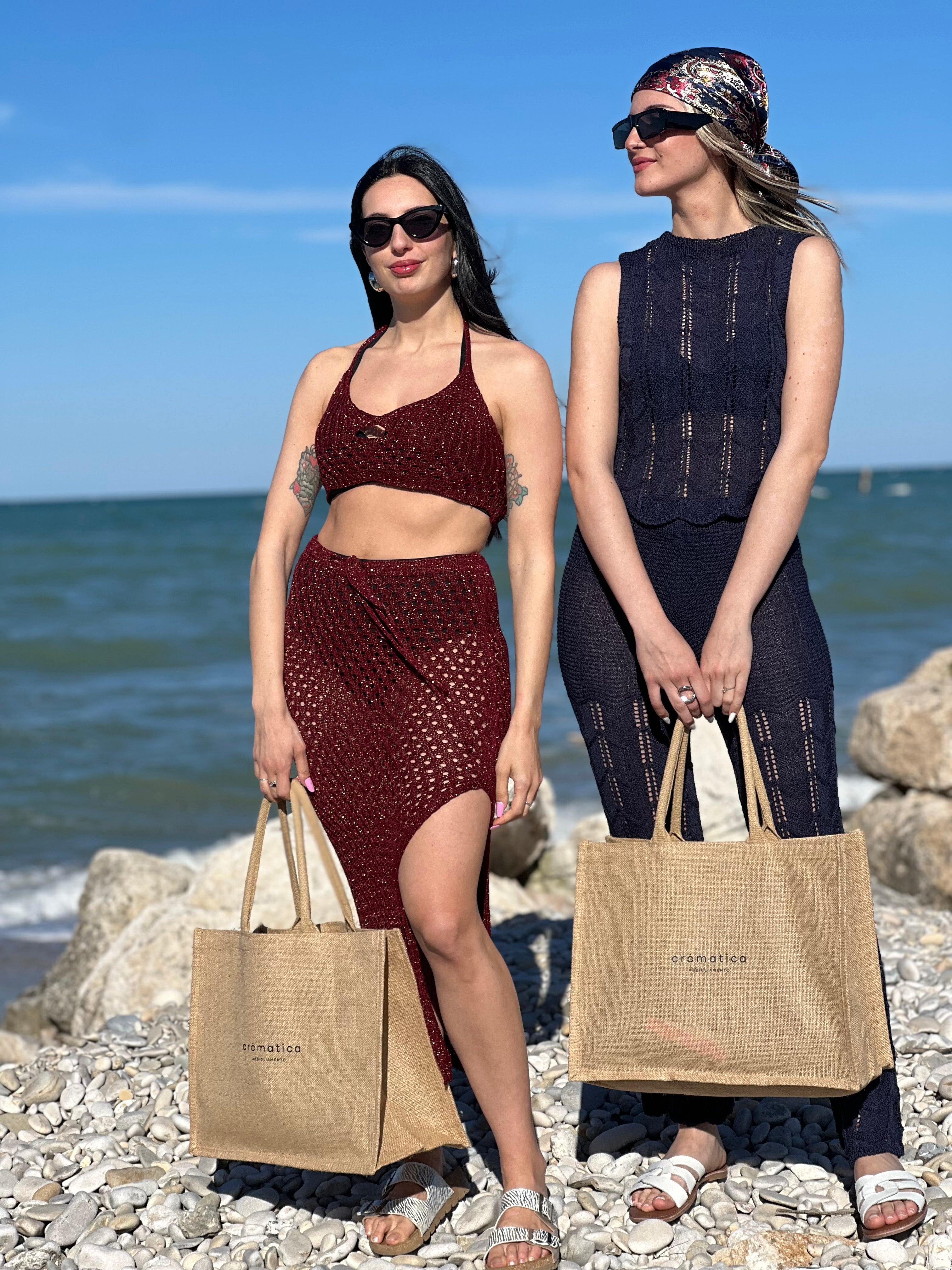 Coordinato filo top e gonna