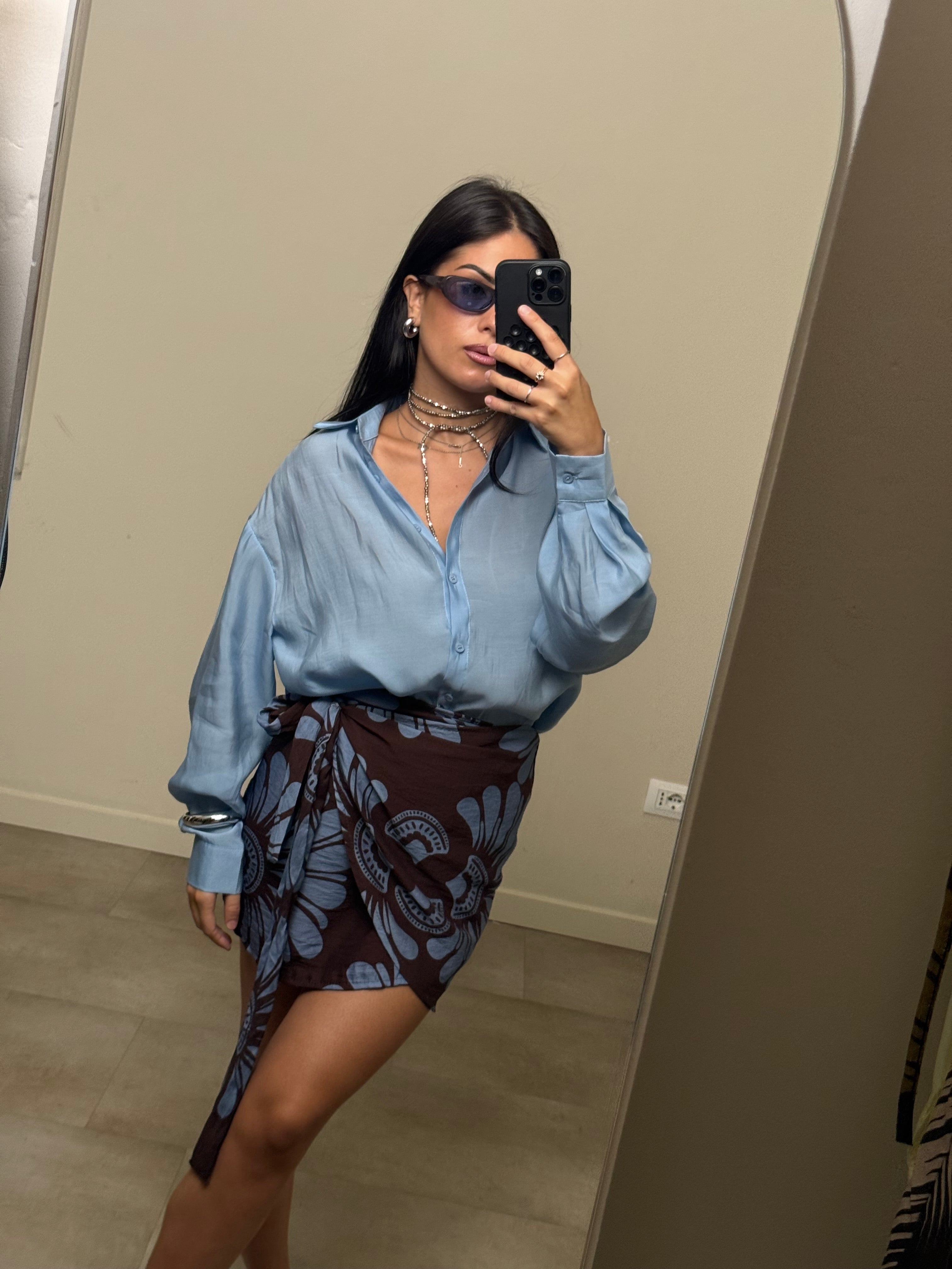 Camicia azzurra morbida