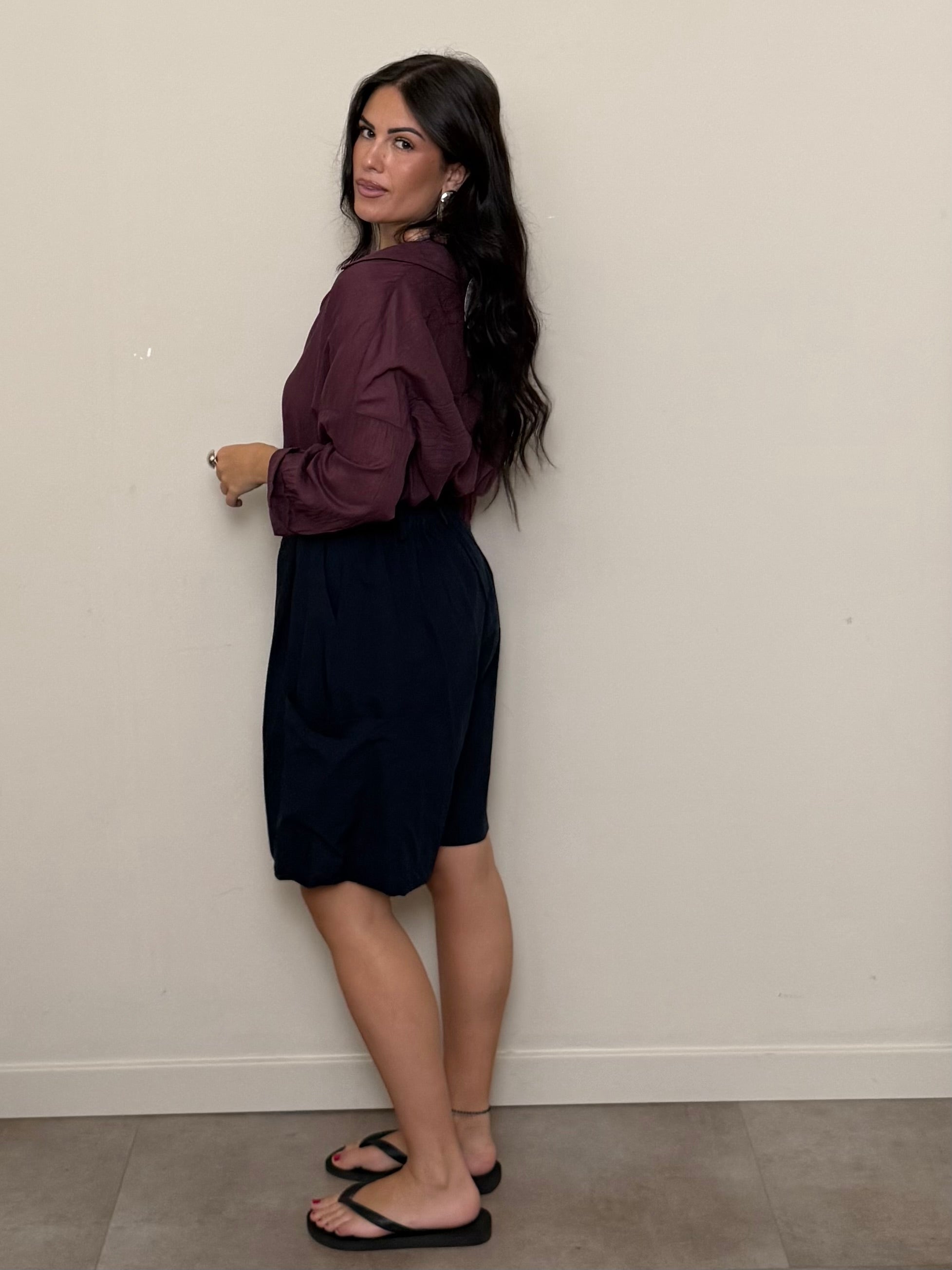 Bermuda cotone blu