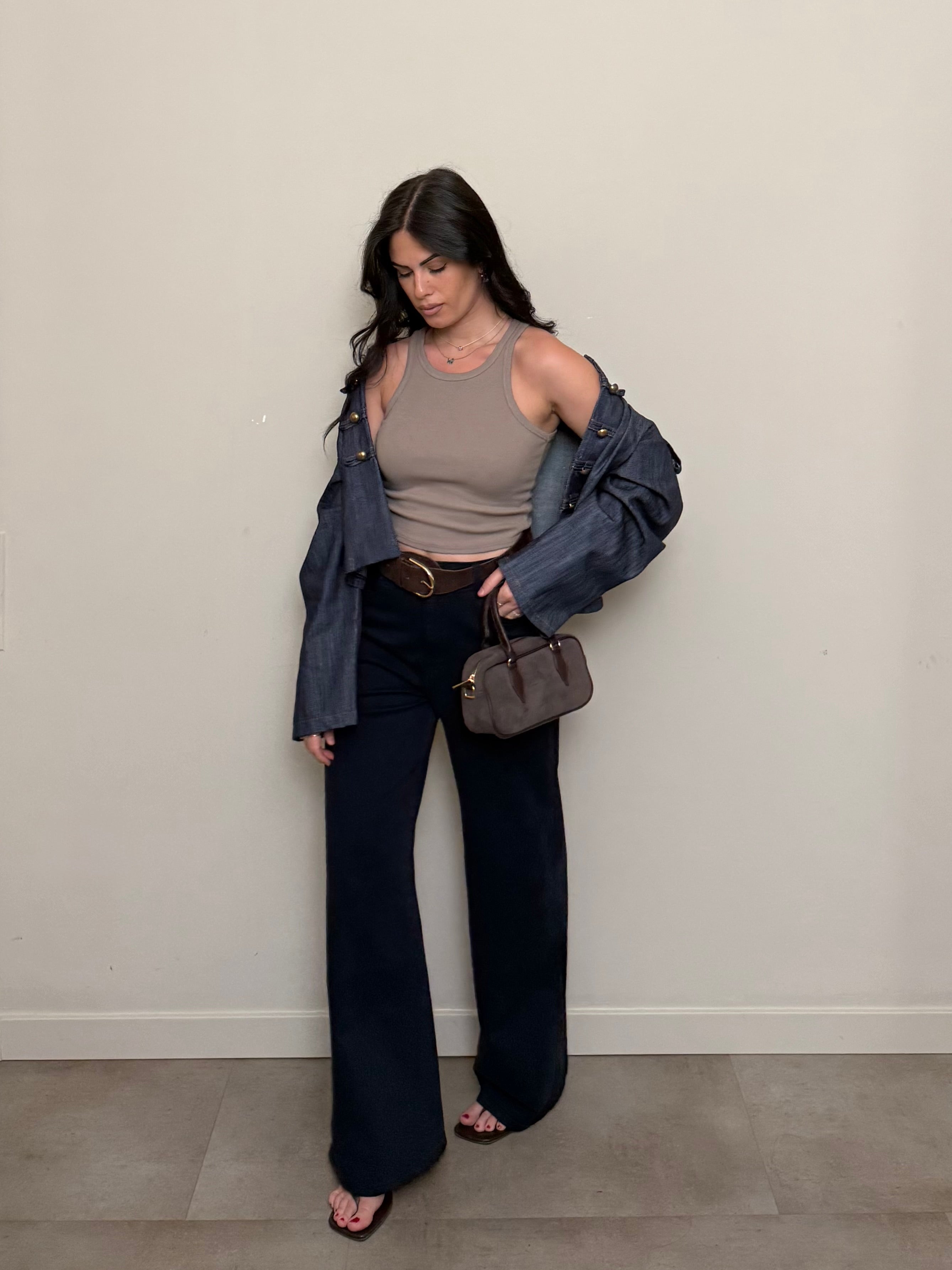 Jeans blu palazzo