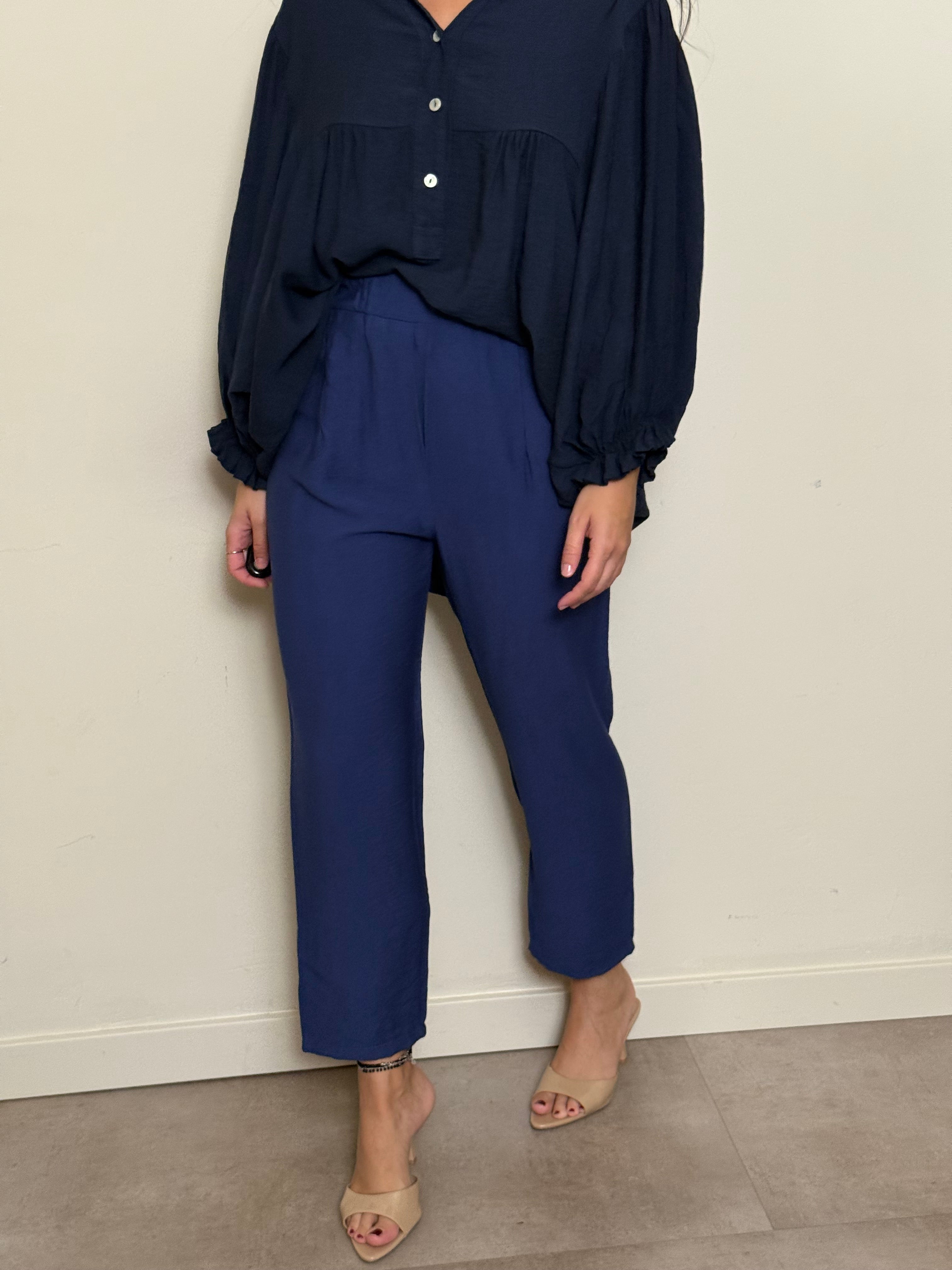 Pantalone sigaretta blu
