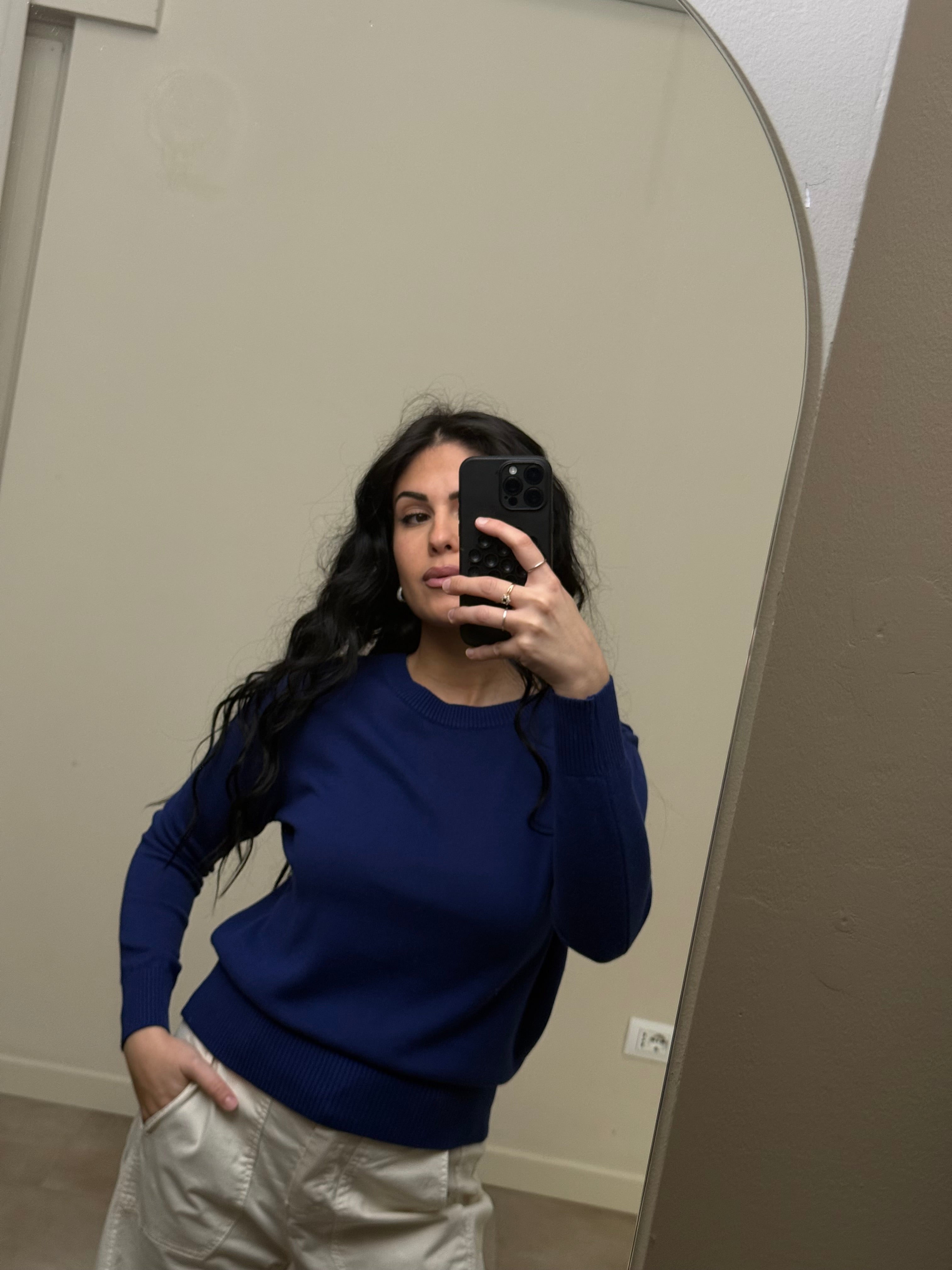 Maglia 100% cotone blu