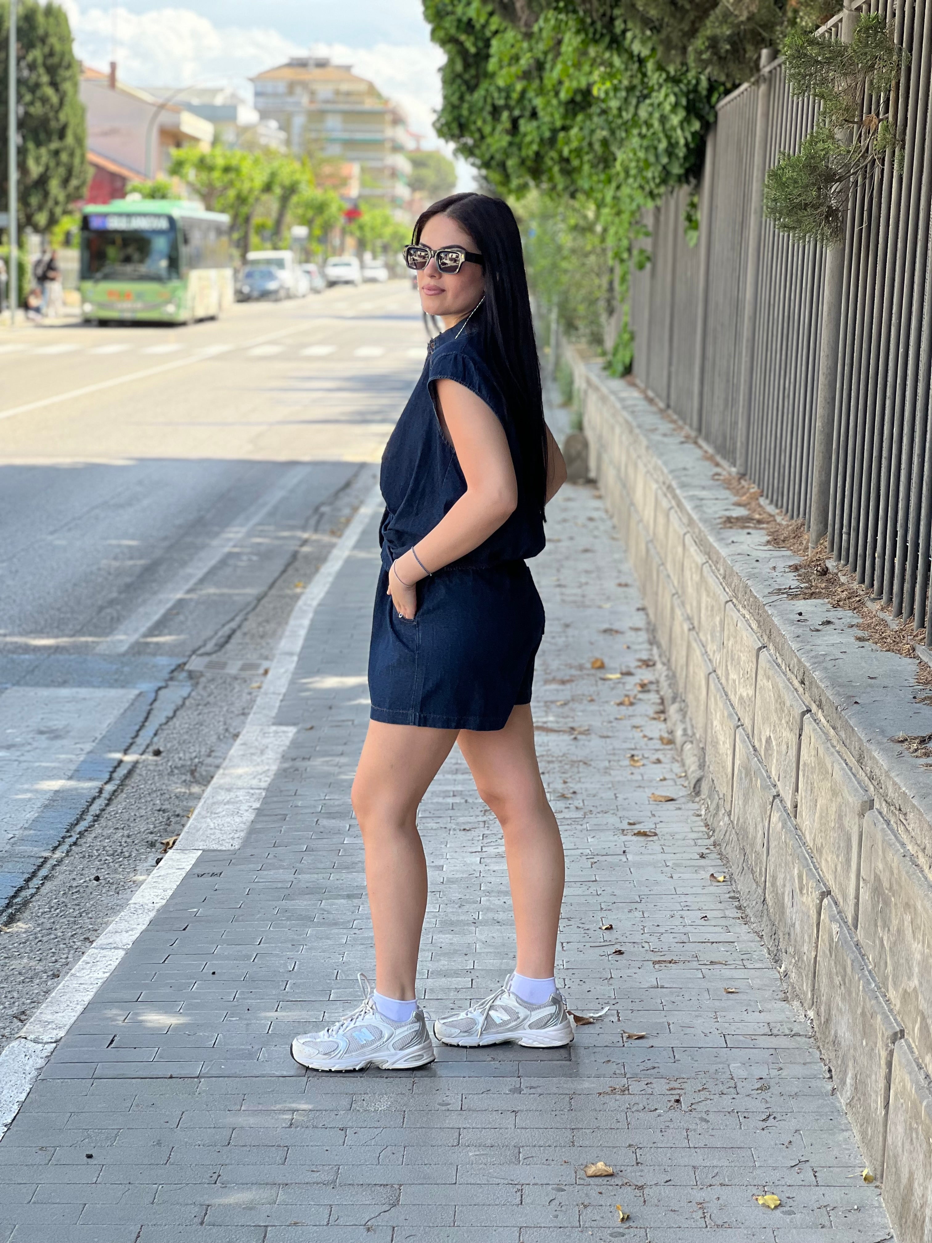 Coordinato shorts jeans