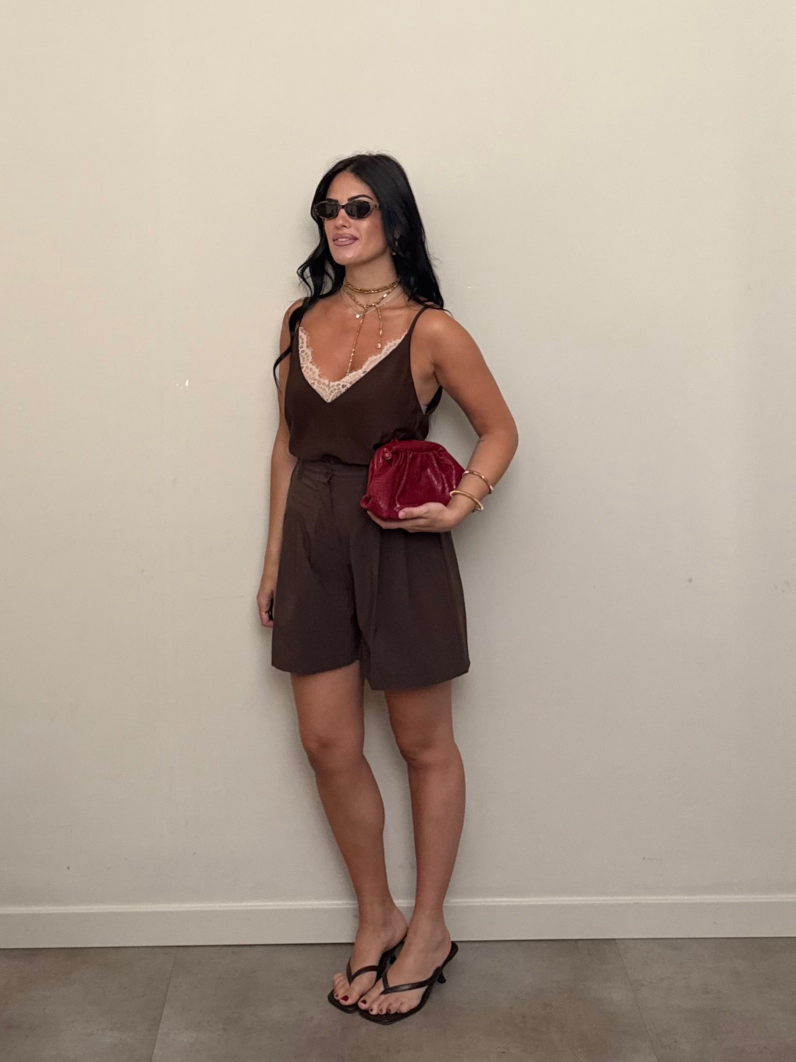 Shorts pinces cioccolato
