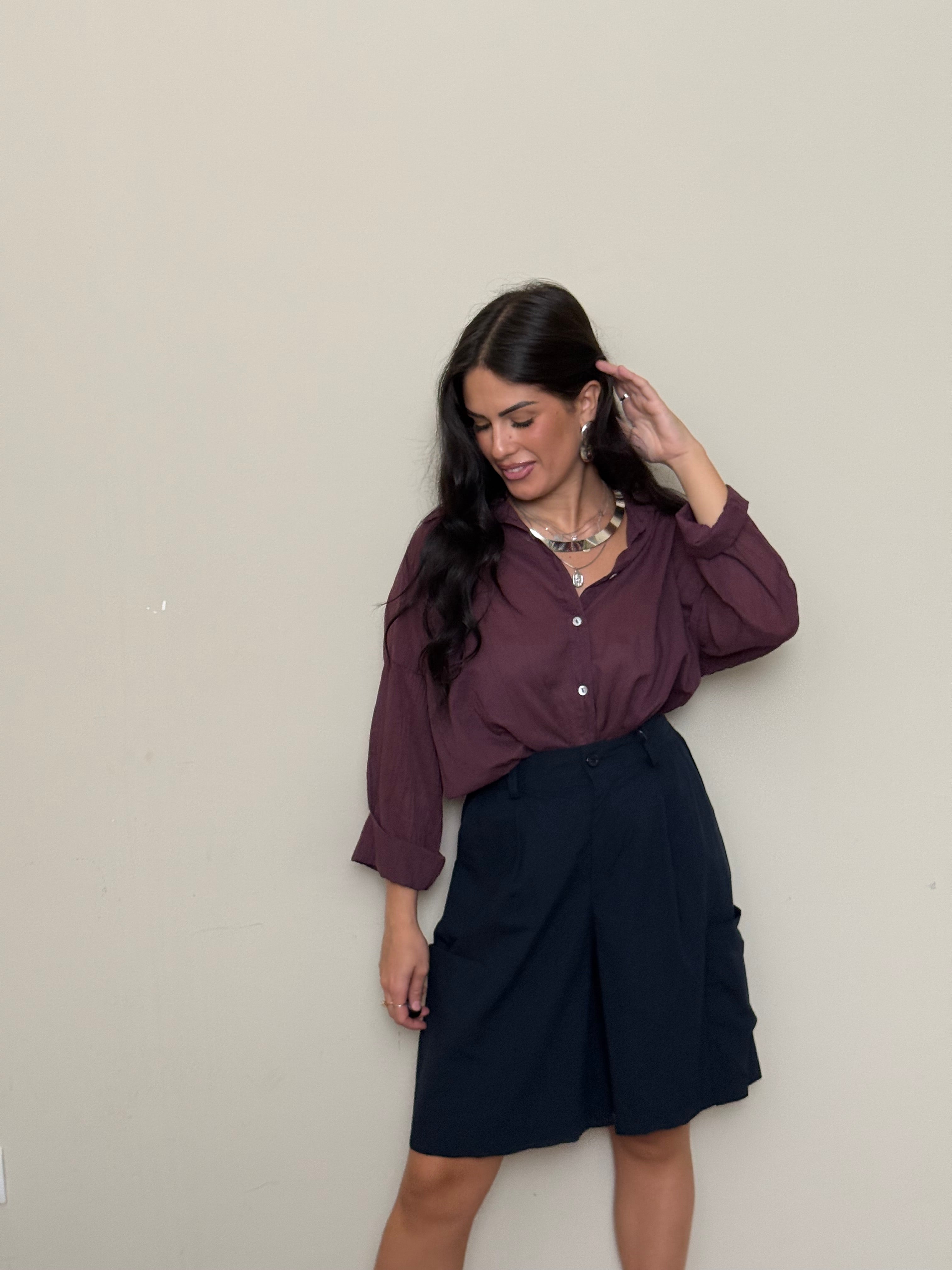 Bermuda cotone blu