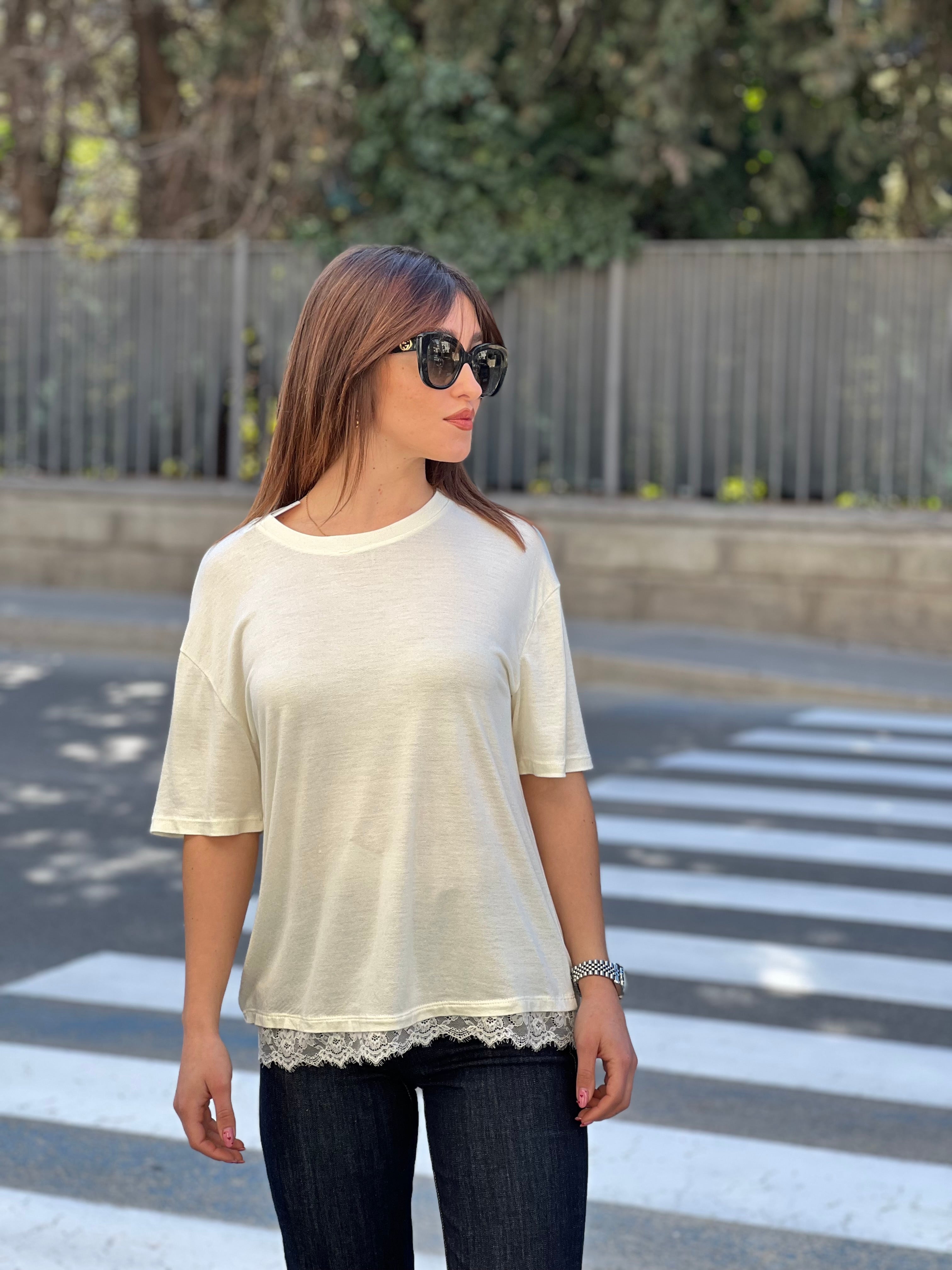 T-shirt pizzo Lumina