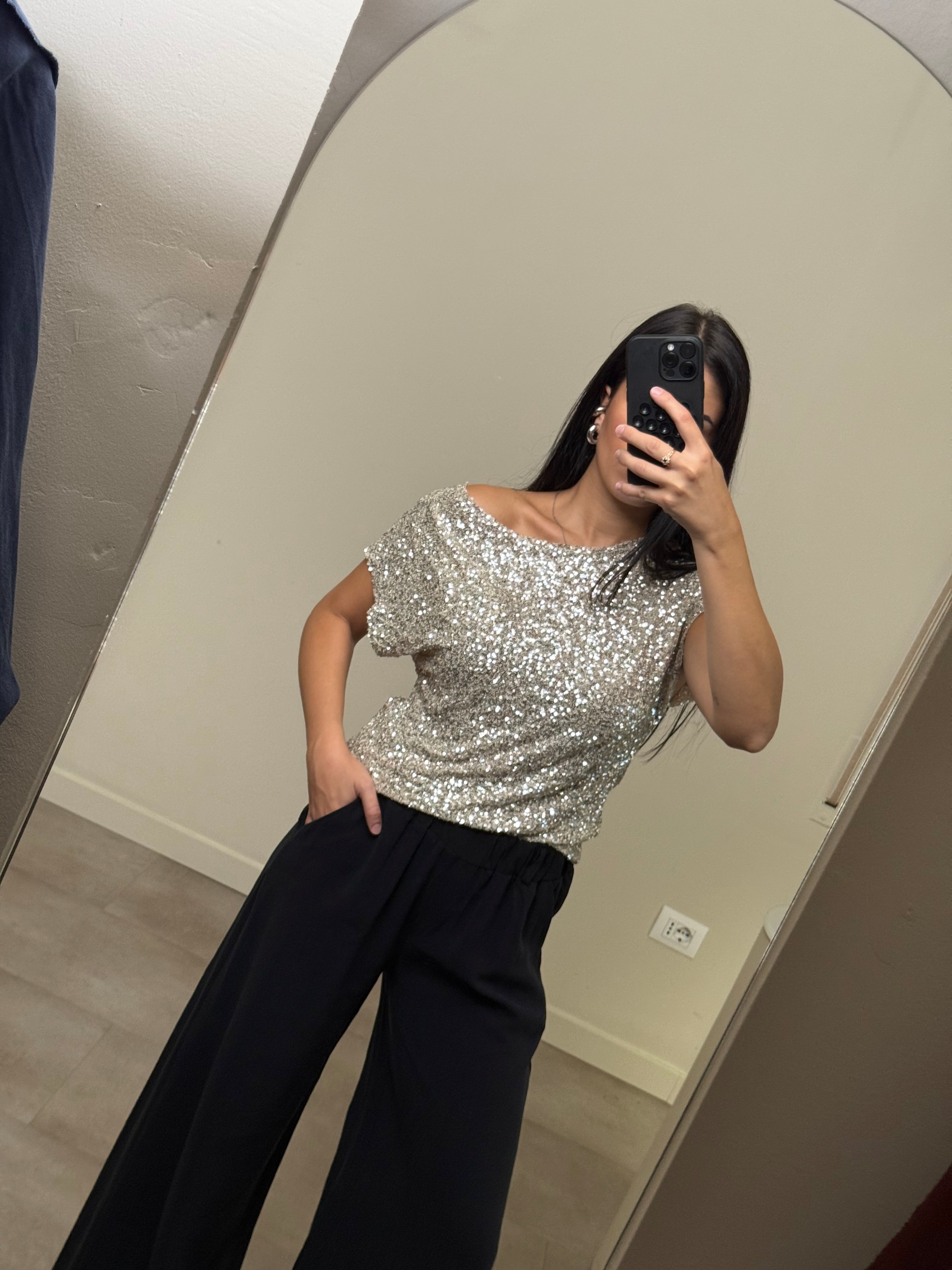 T-shirt paillettes Susy Mix