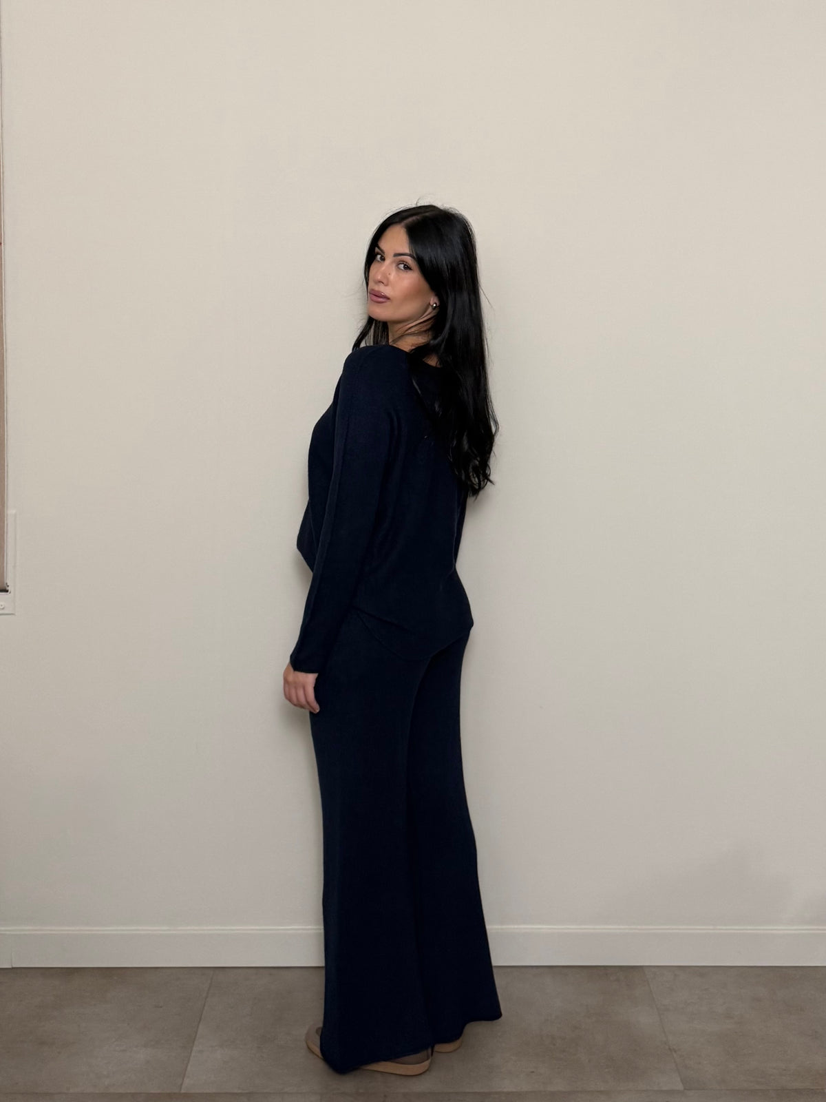 Coordinato tuta basic blu