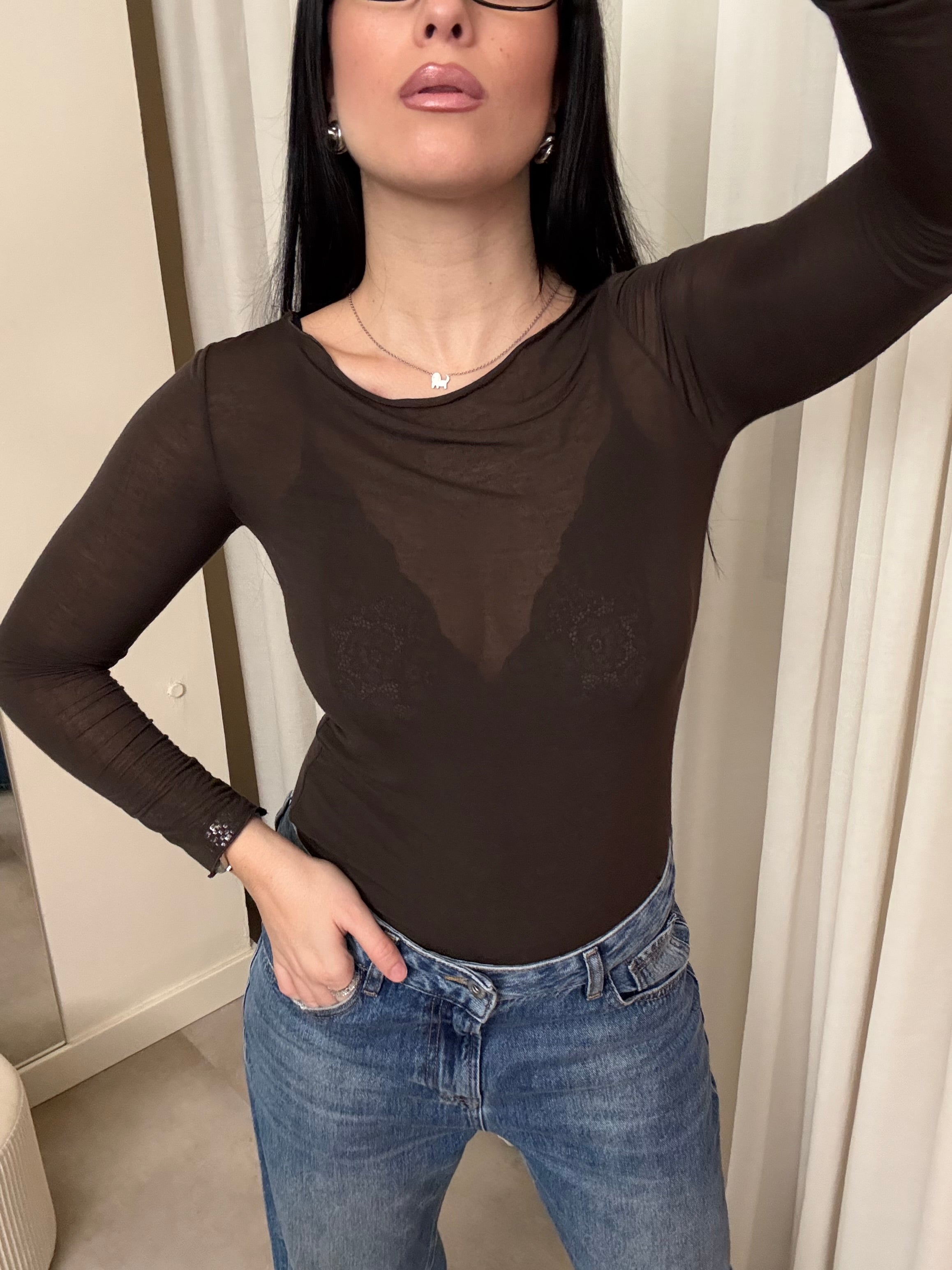 Maglia cashmere girocollo