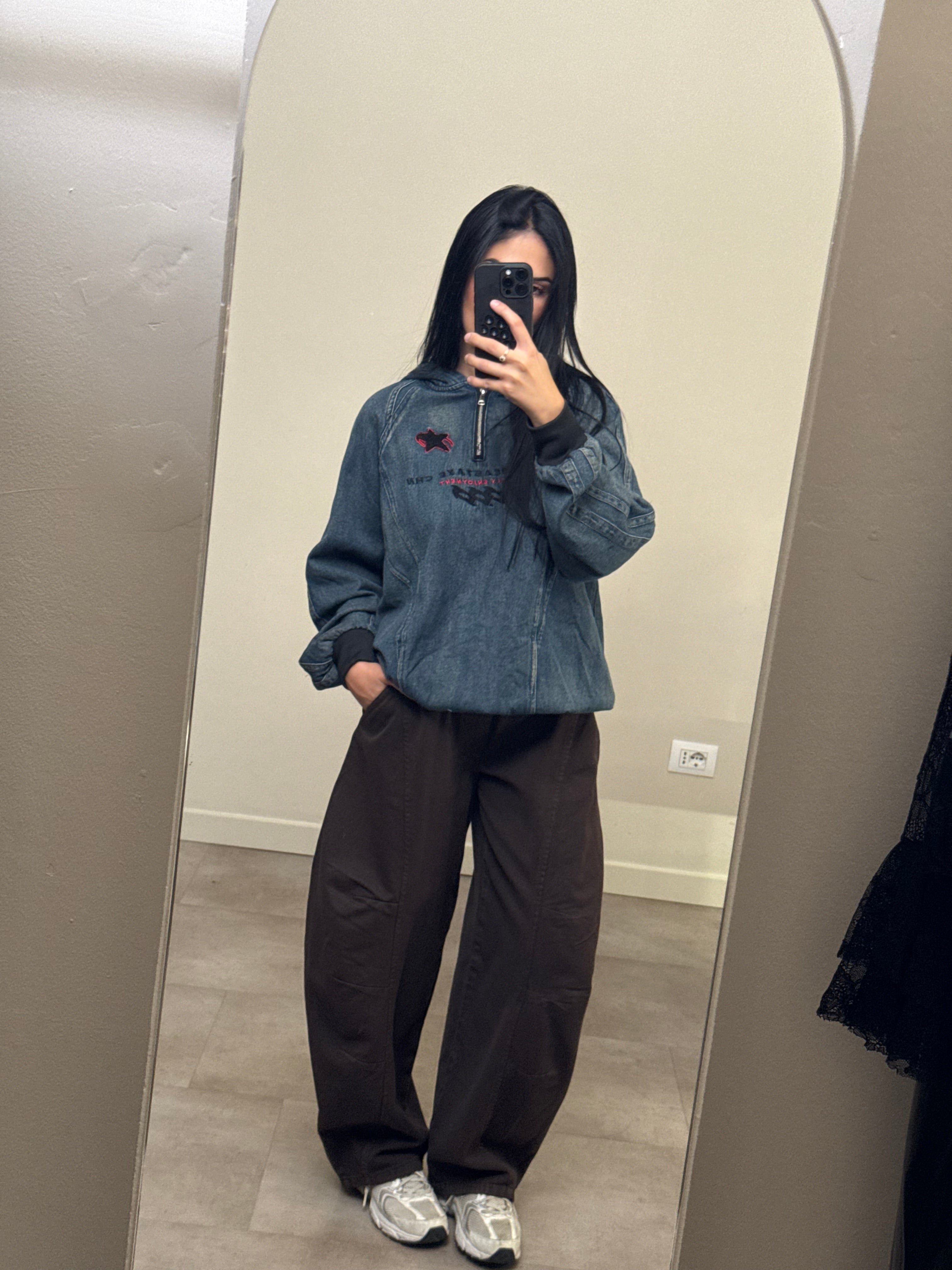Pantalone baggy cotone