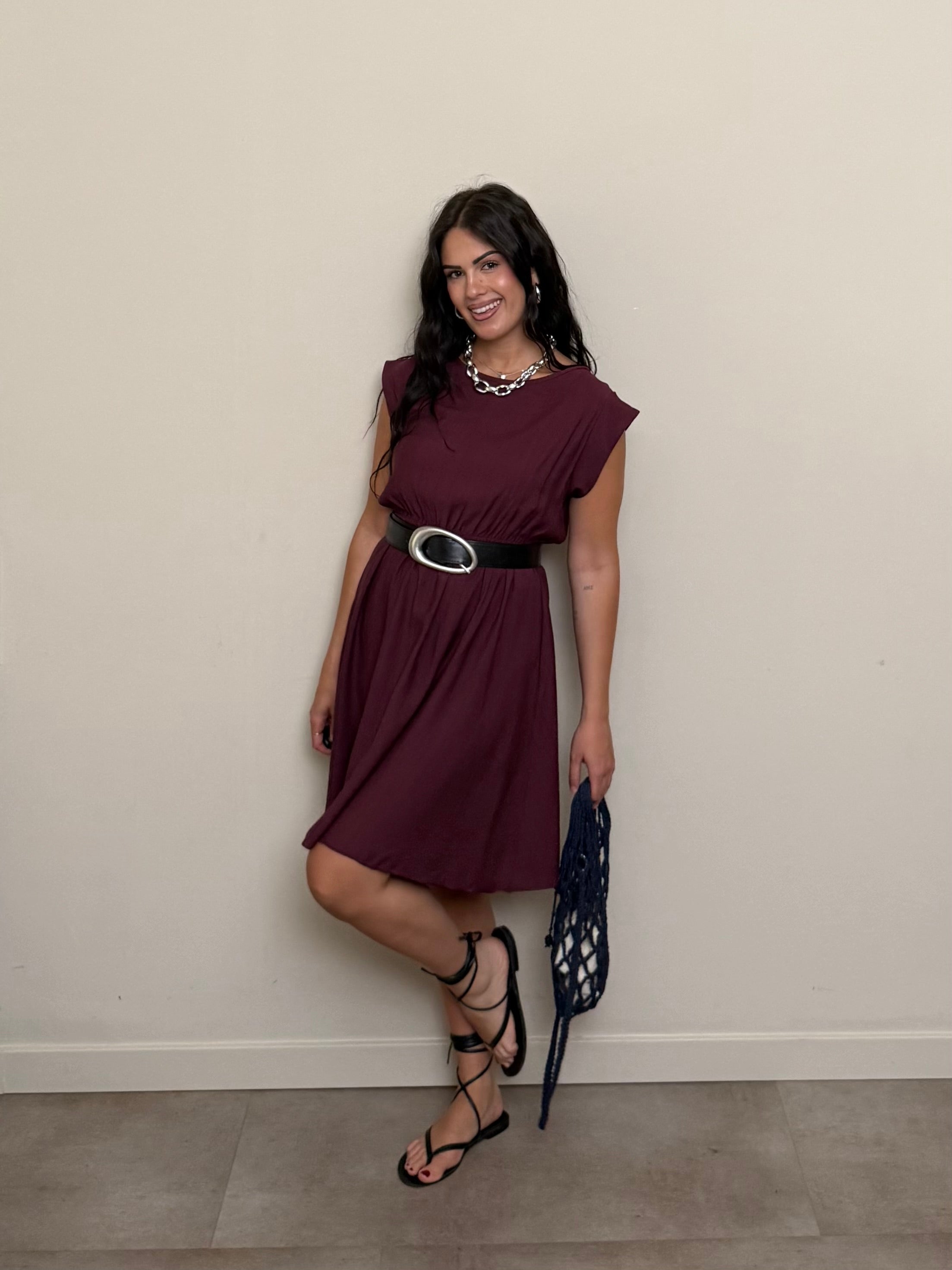 Vestitino basic bordeaux