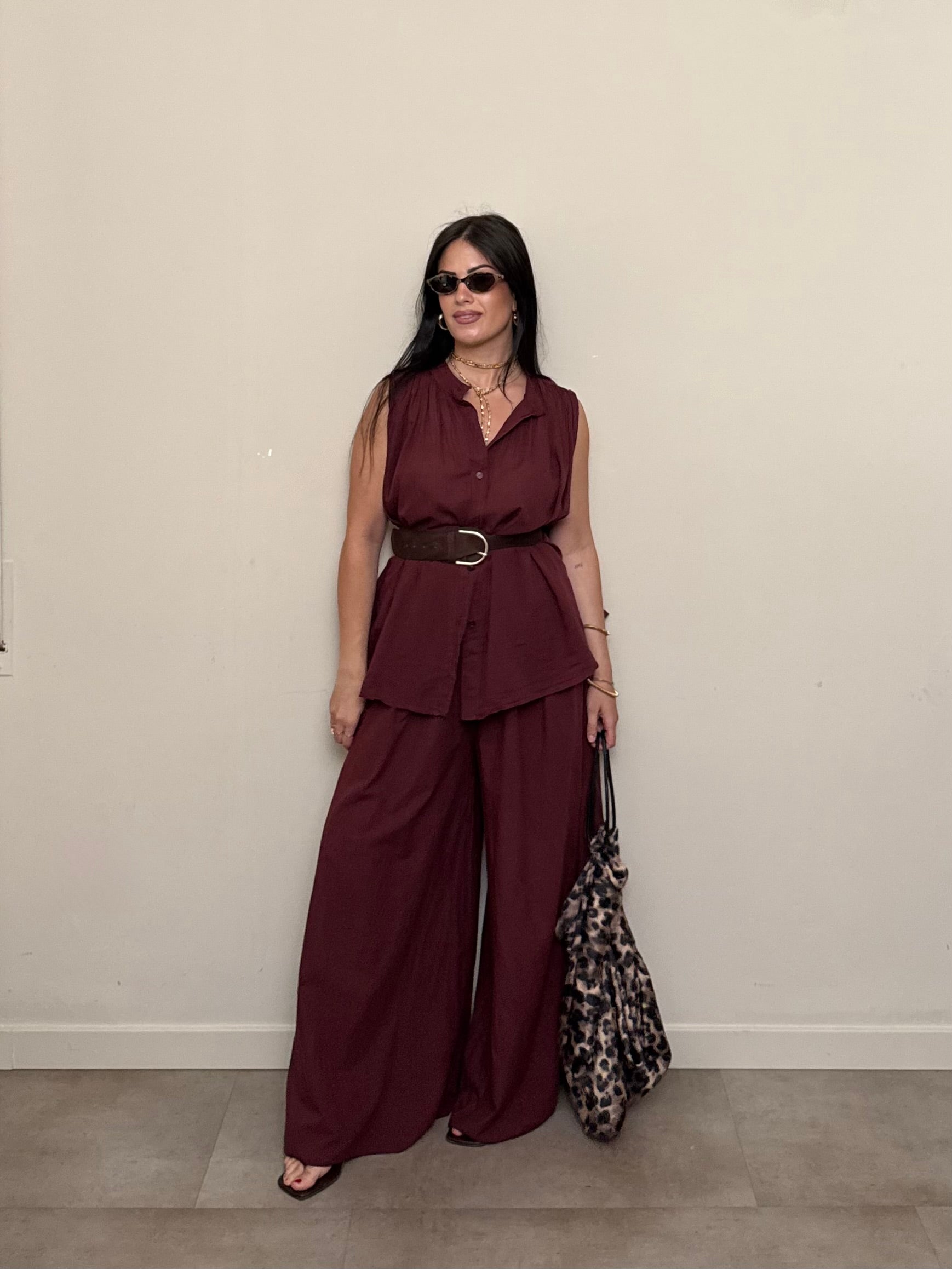 Coordinato cotone bordeaux