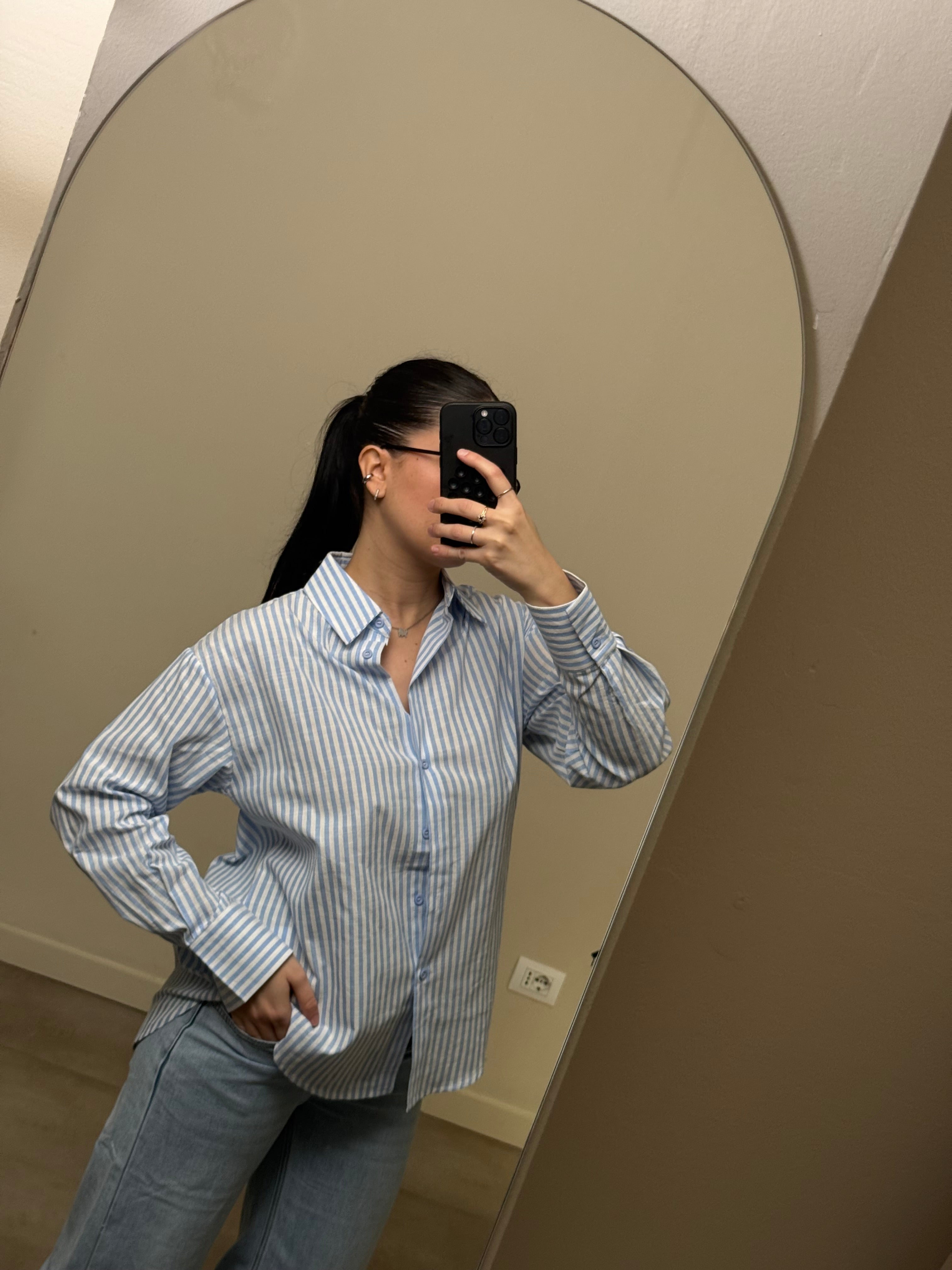 Camicia a righe cotone