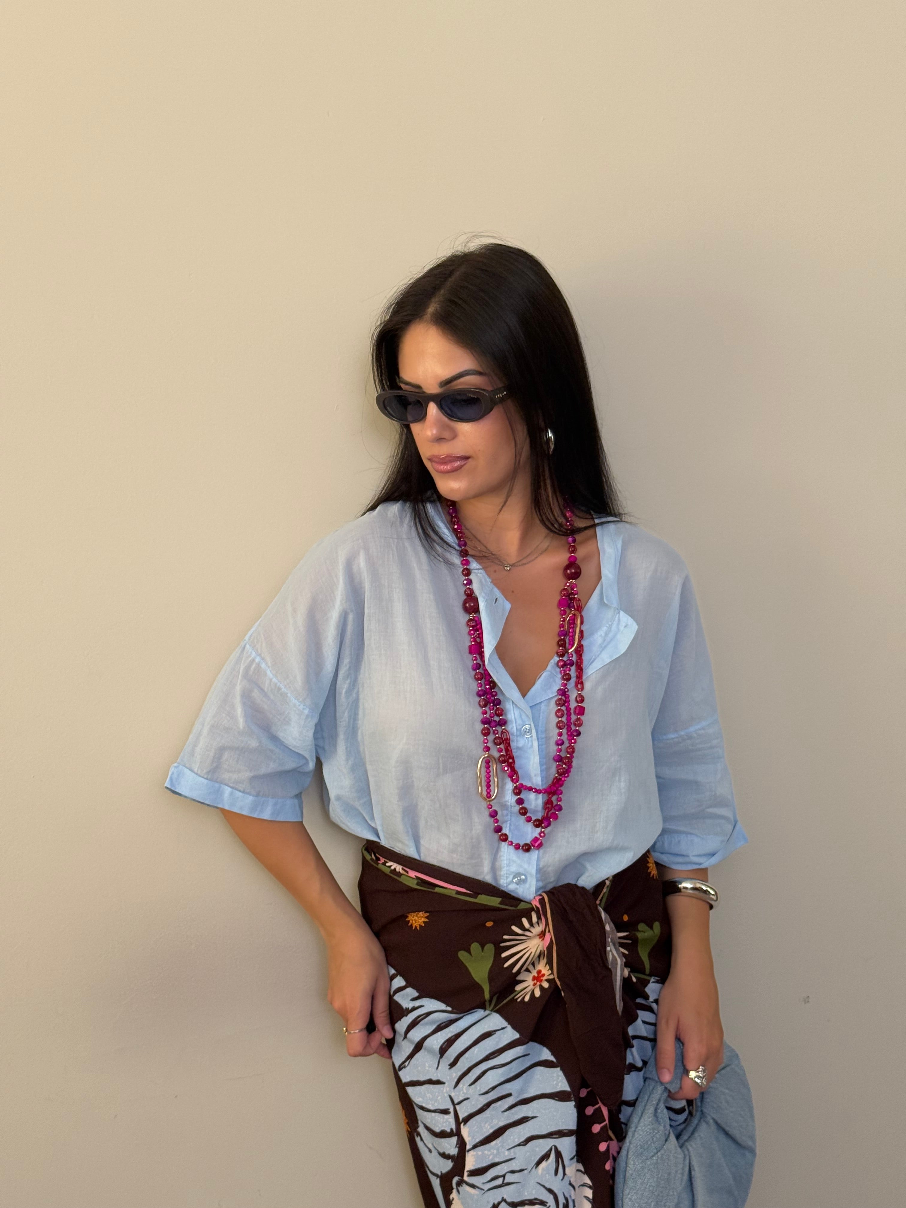 Camicia cotone azzurro