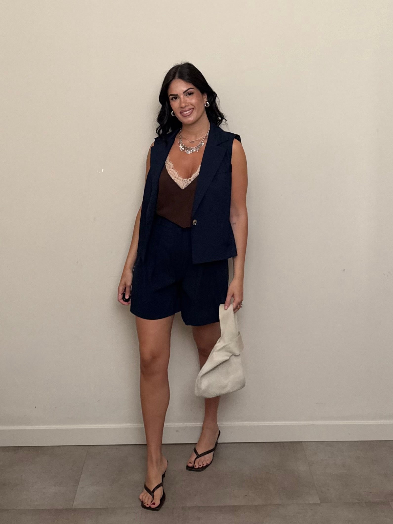 Shorts pinces blu