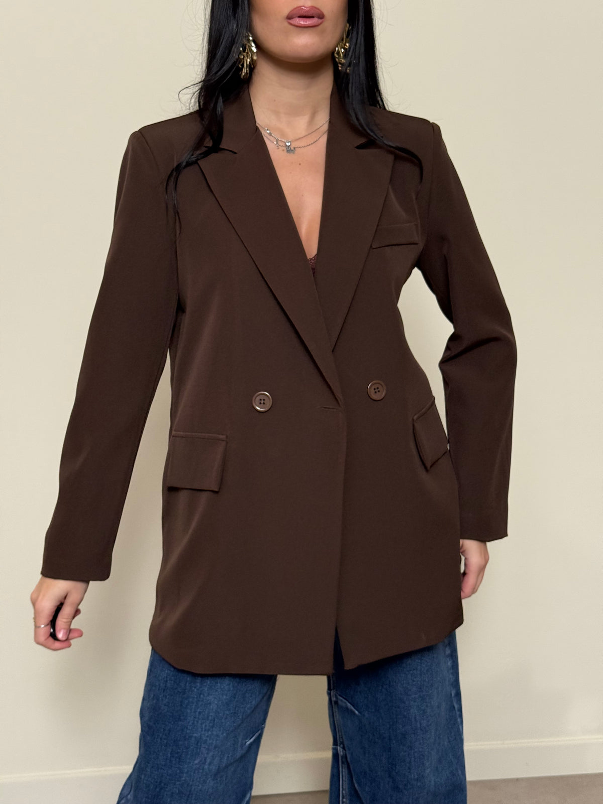 Blazer regular cioccolato