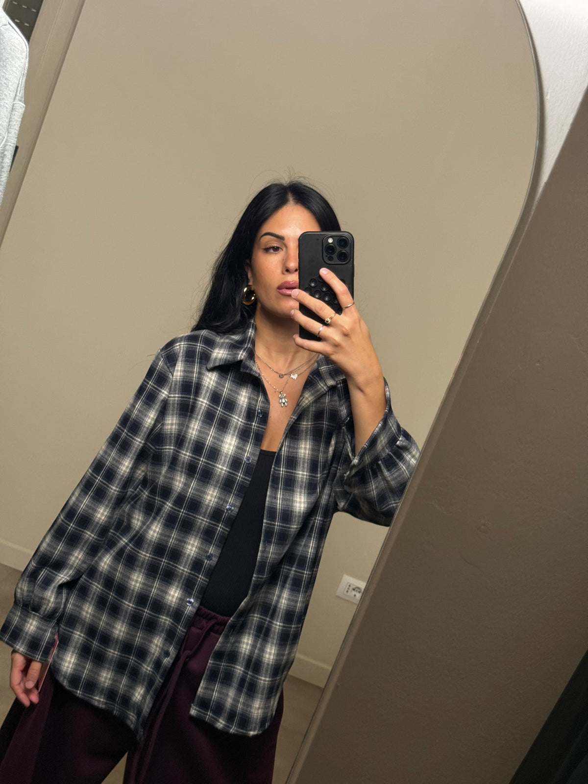 Camicia a quadri blu