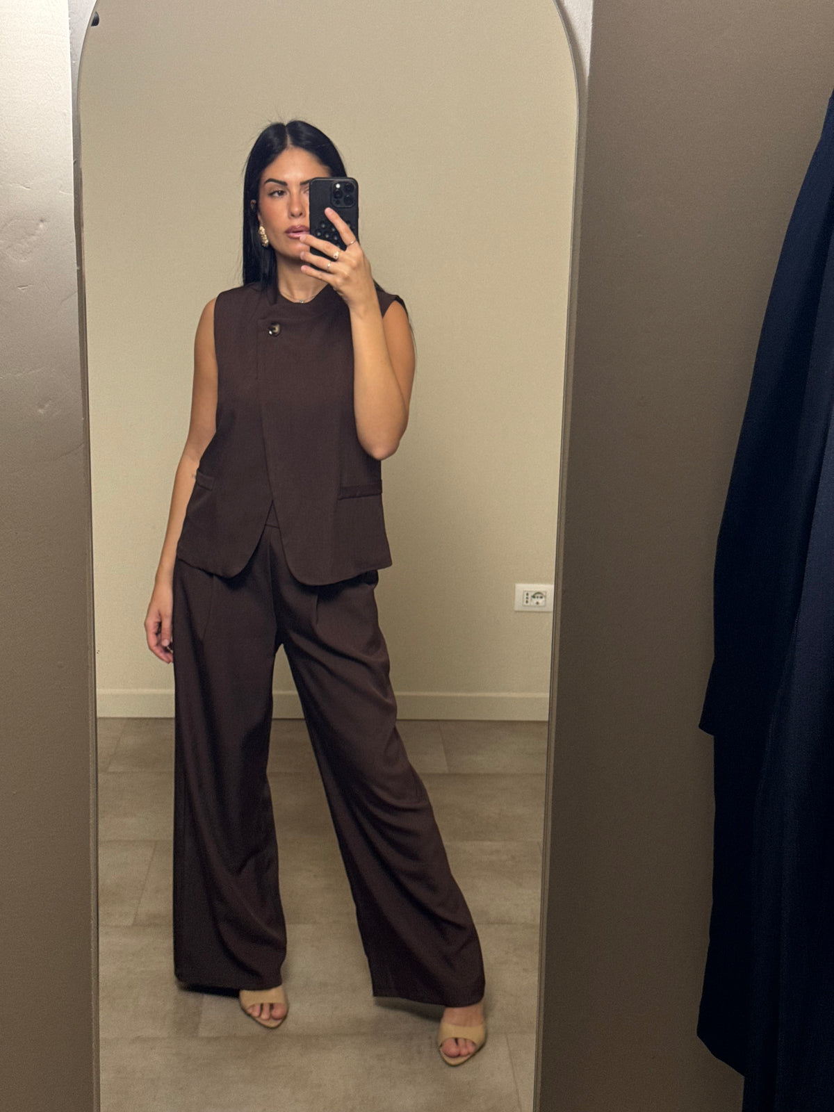 Tailleur gilet cioccolato