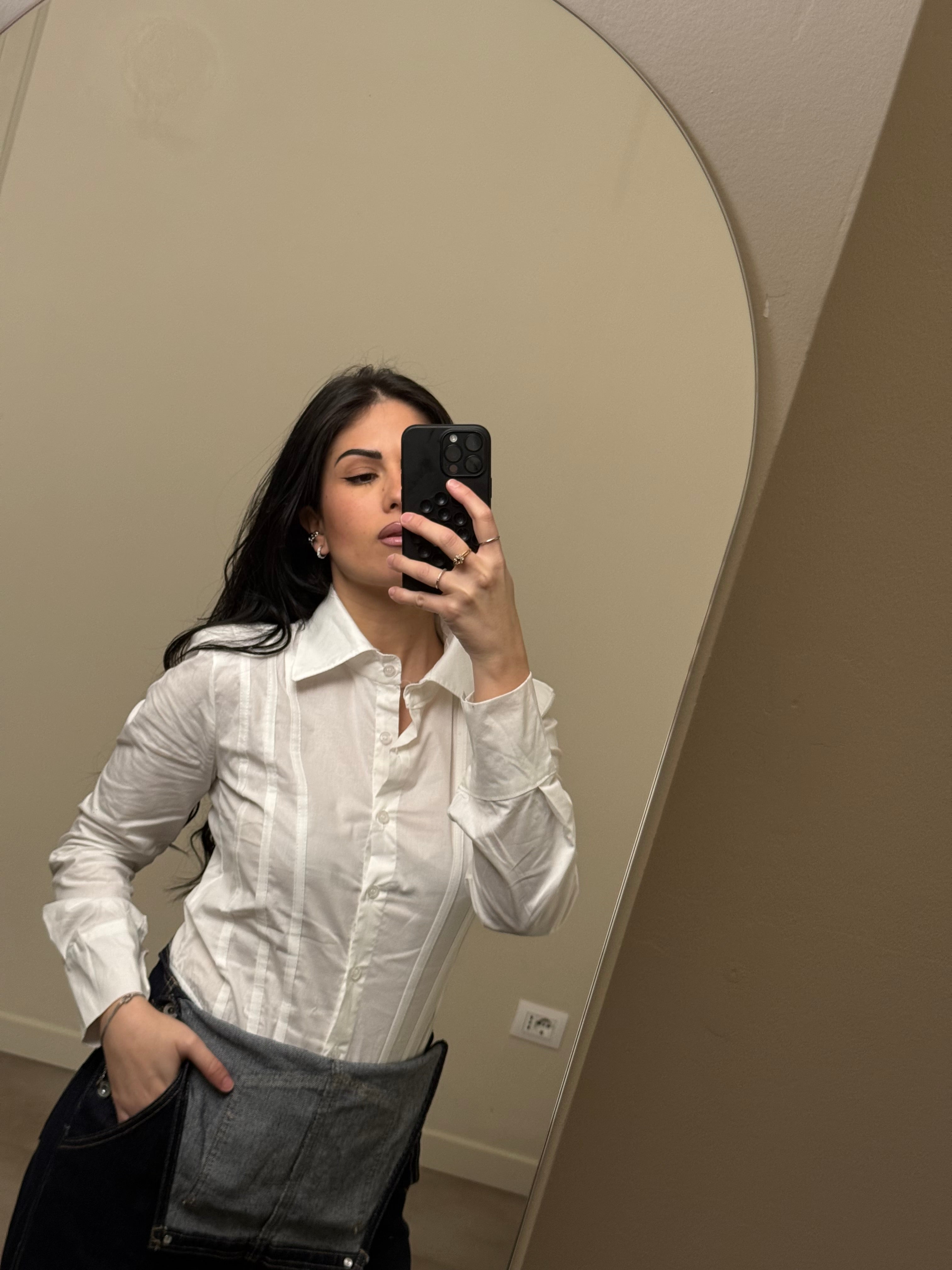 Camicia body bianco freddo