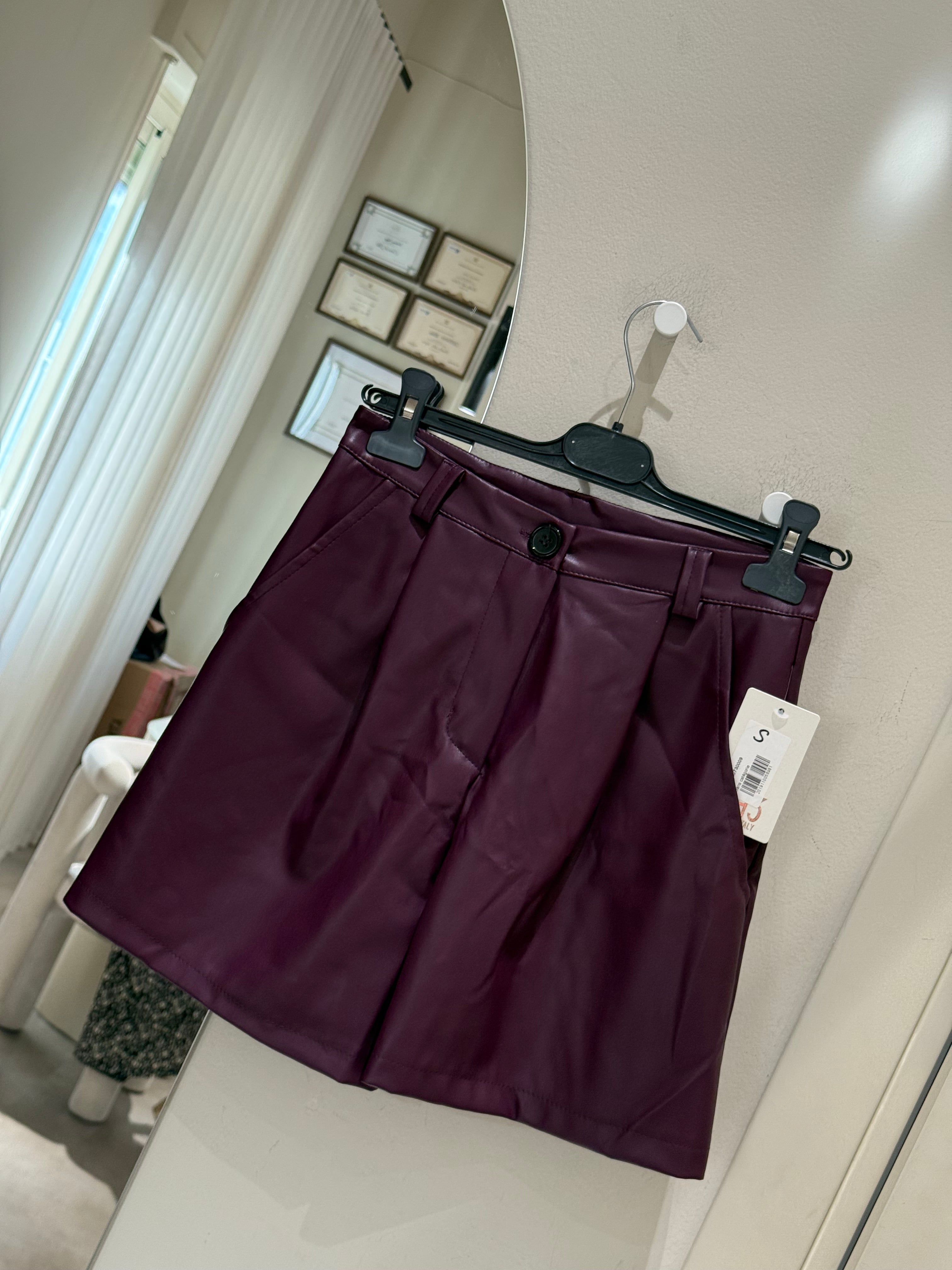 Shorts ecopelle