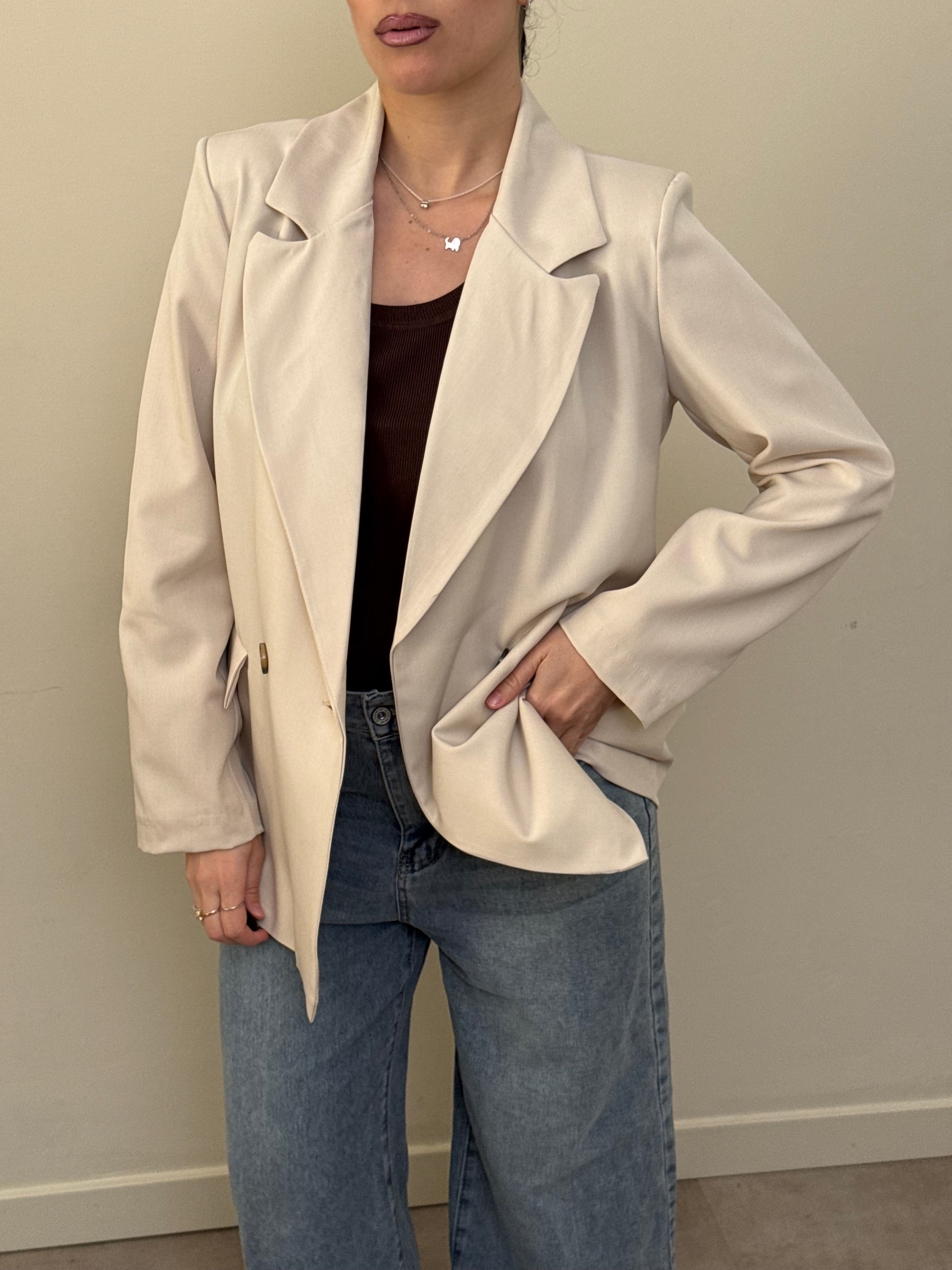 Blazer basic panna