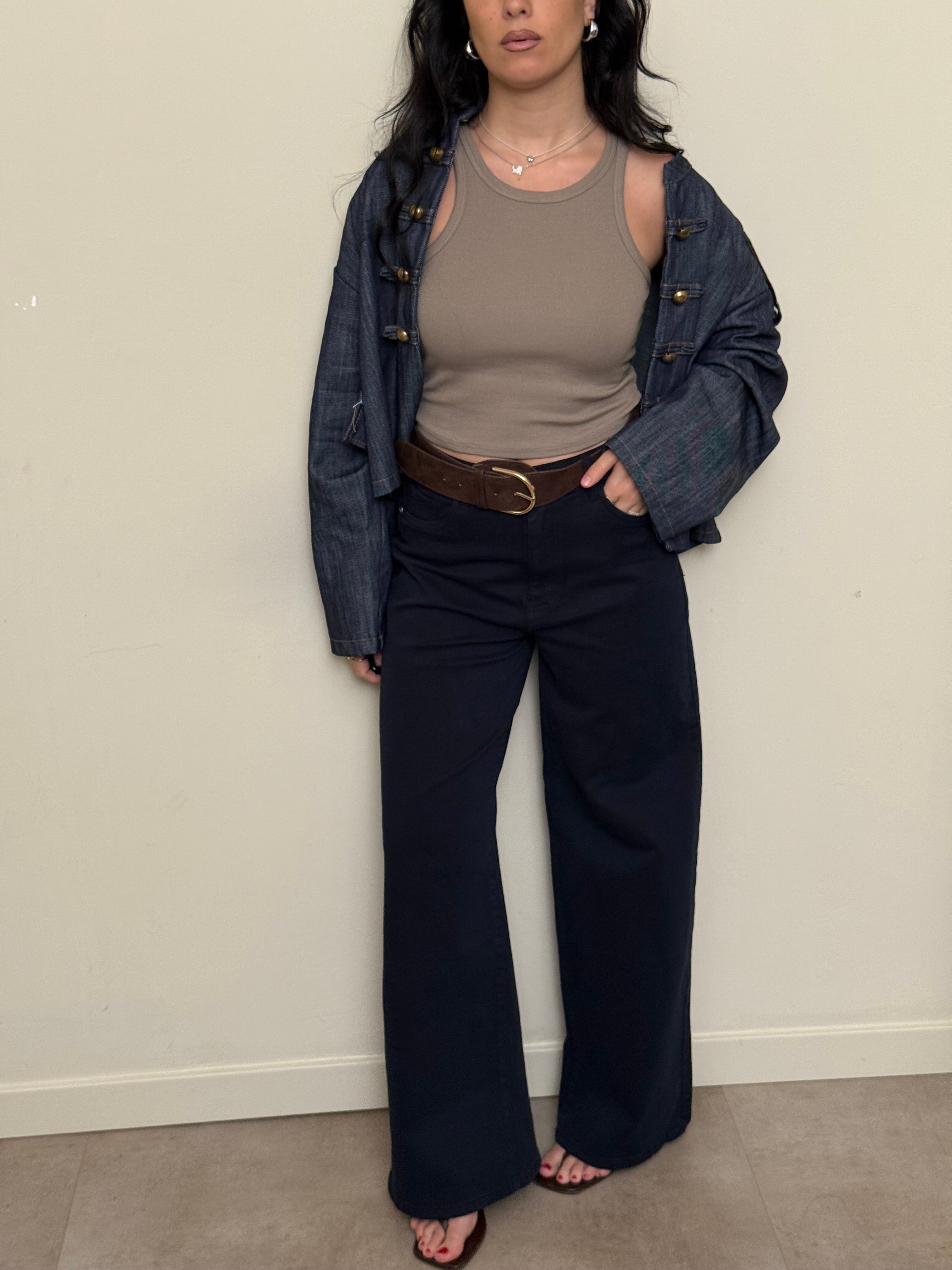 Jeans blu palazzo