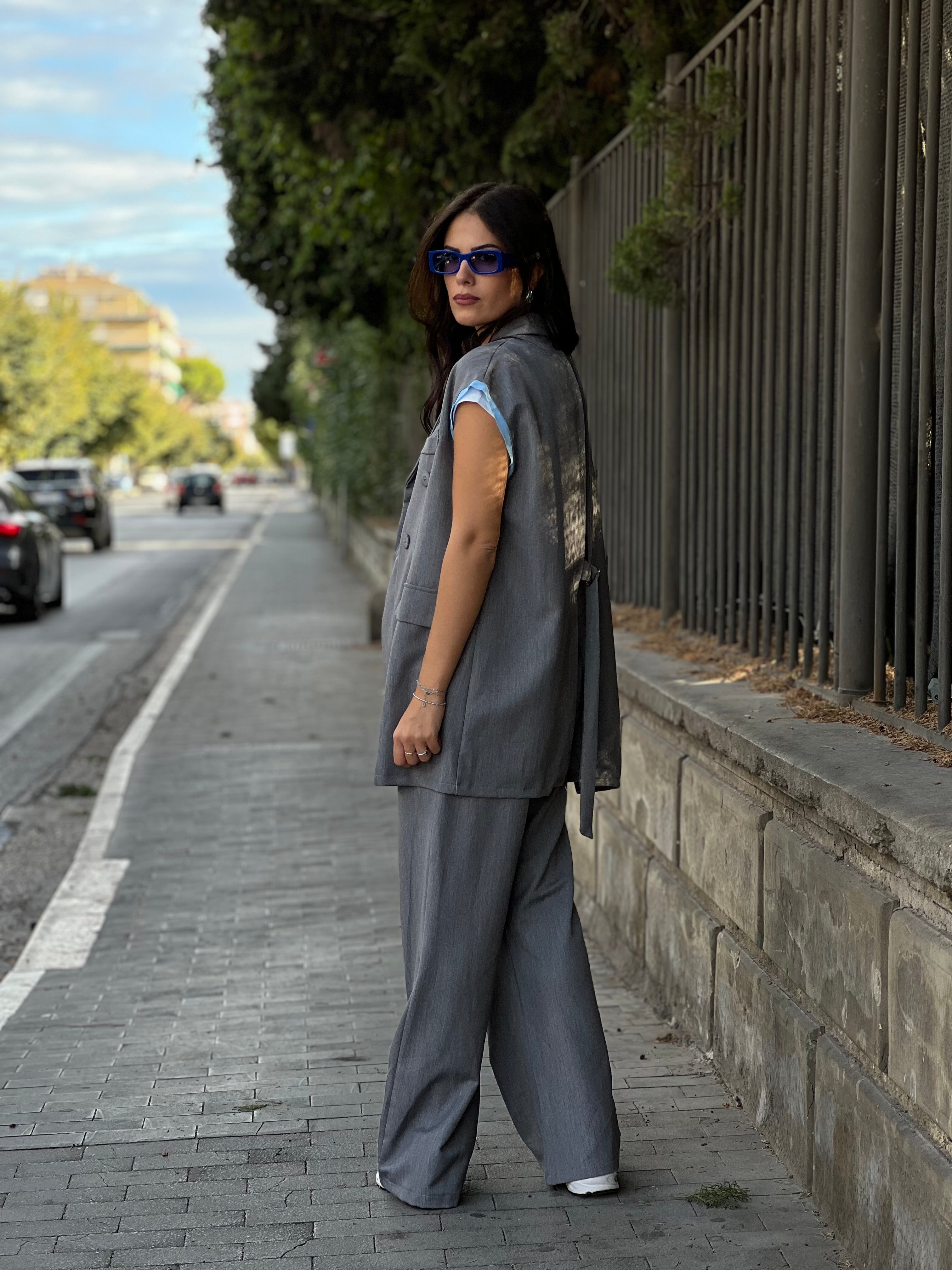 Coordinato gilet grigio