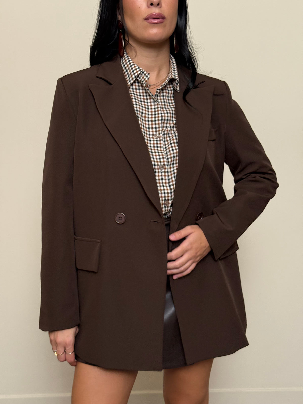 Blazer regular cioccolato