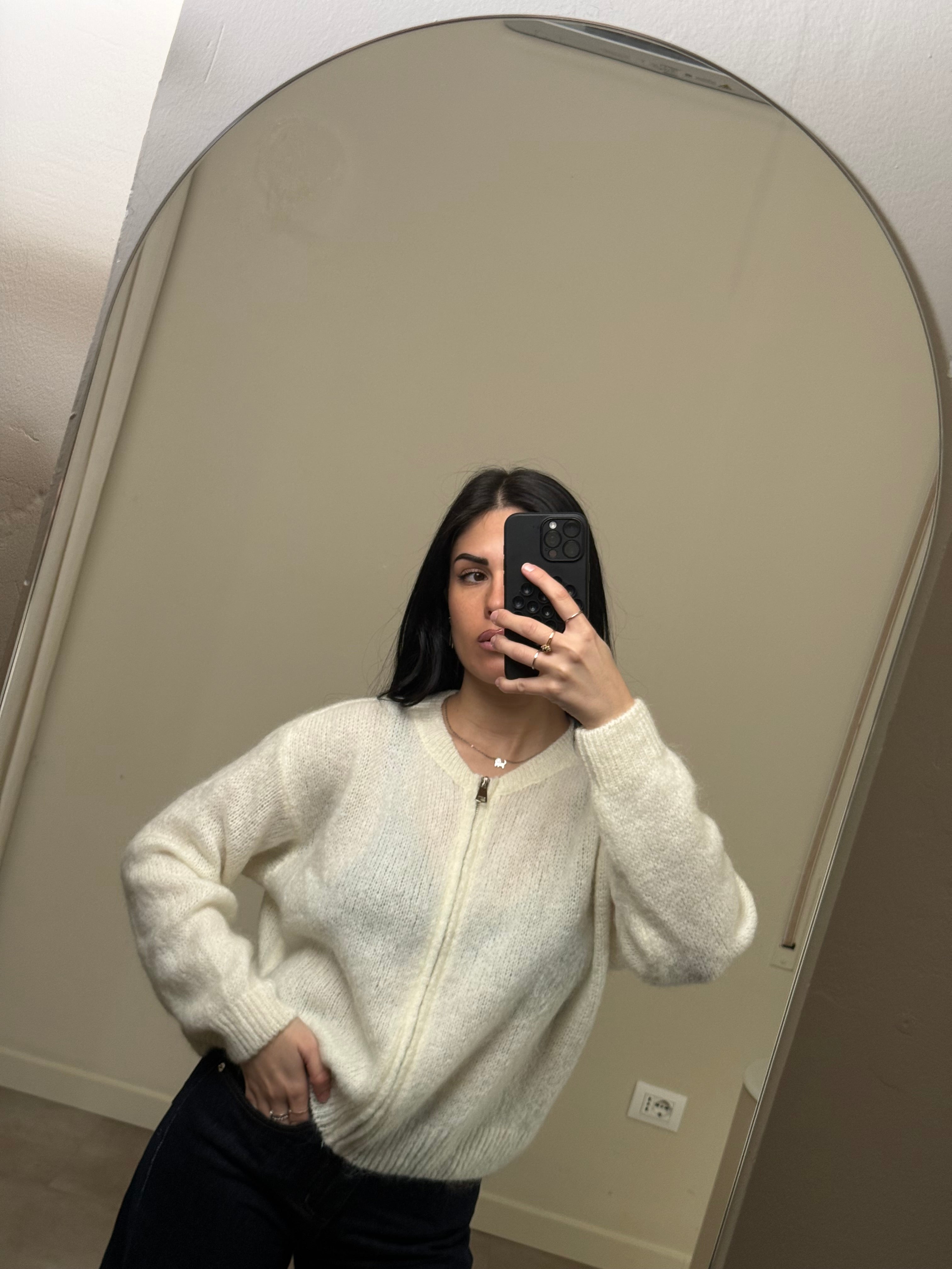 Cardigan lana e mohair