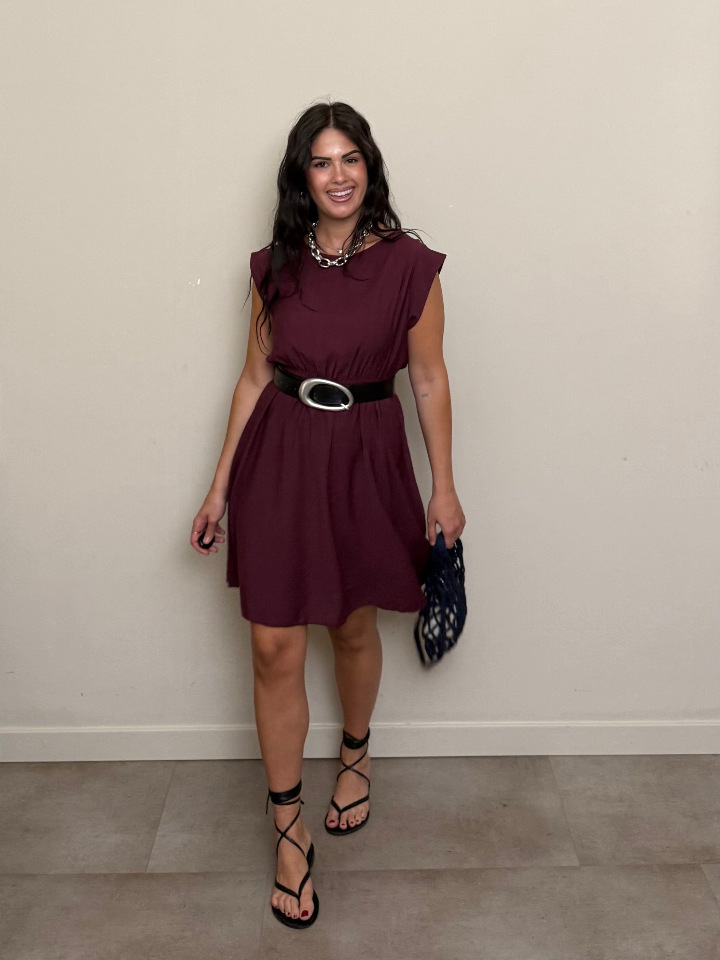 Vestitino basic bordeaux