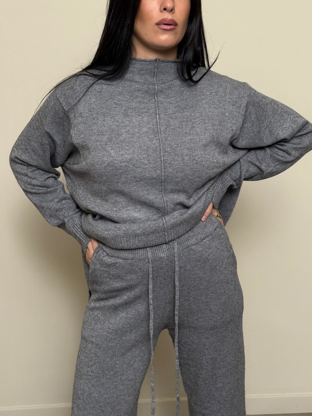 Coordinato tuta grigio