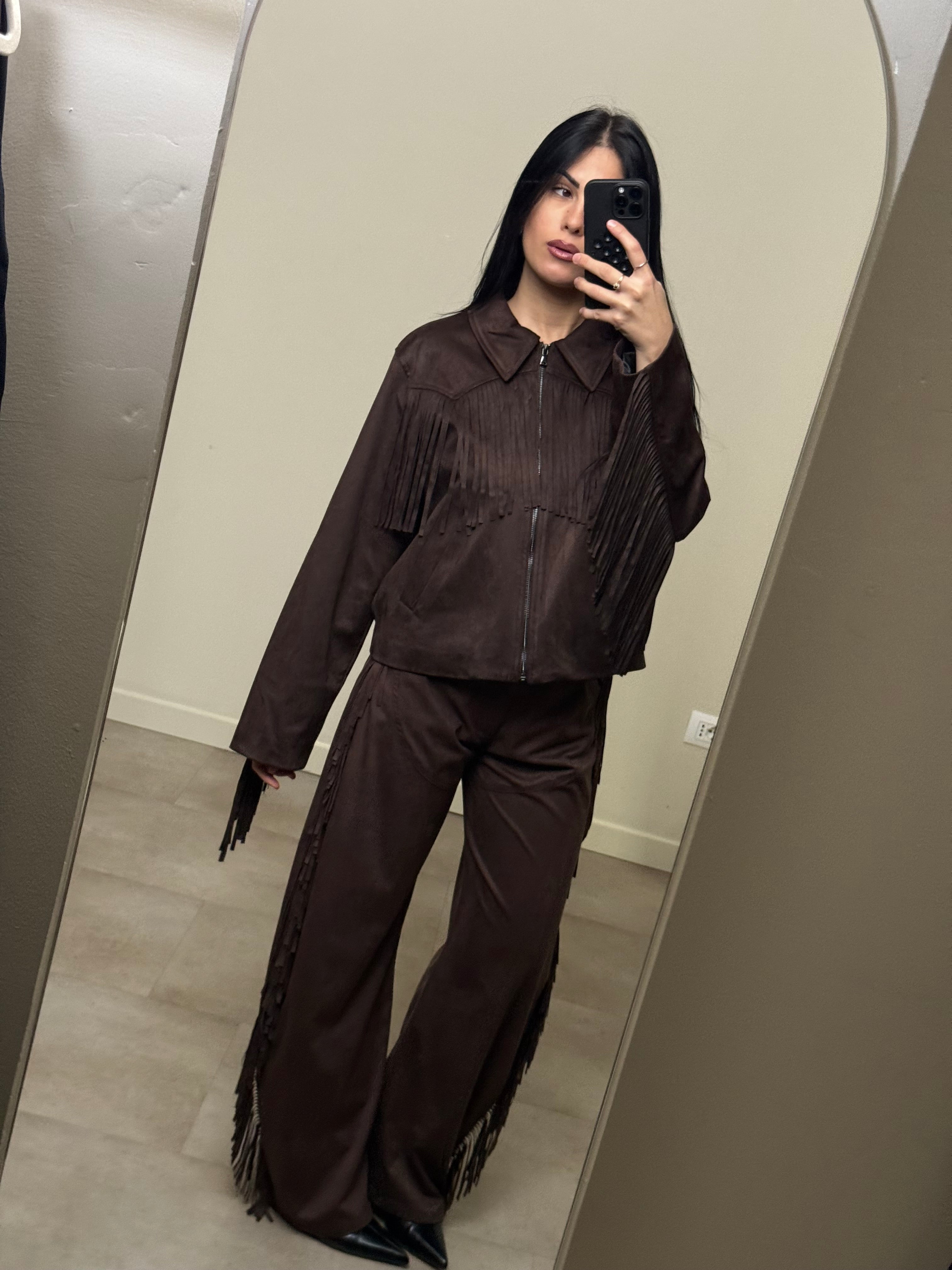 Pantalone suede Lumina