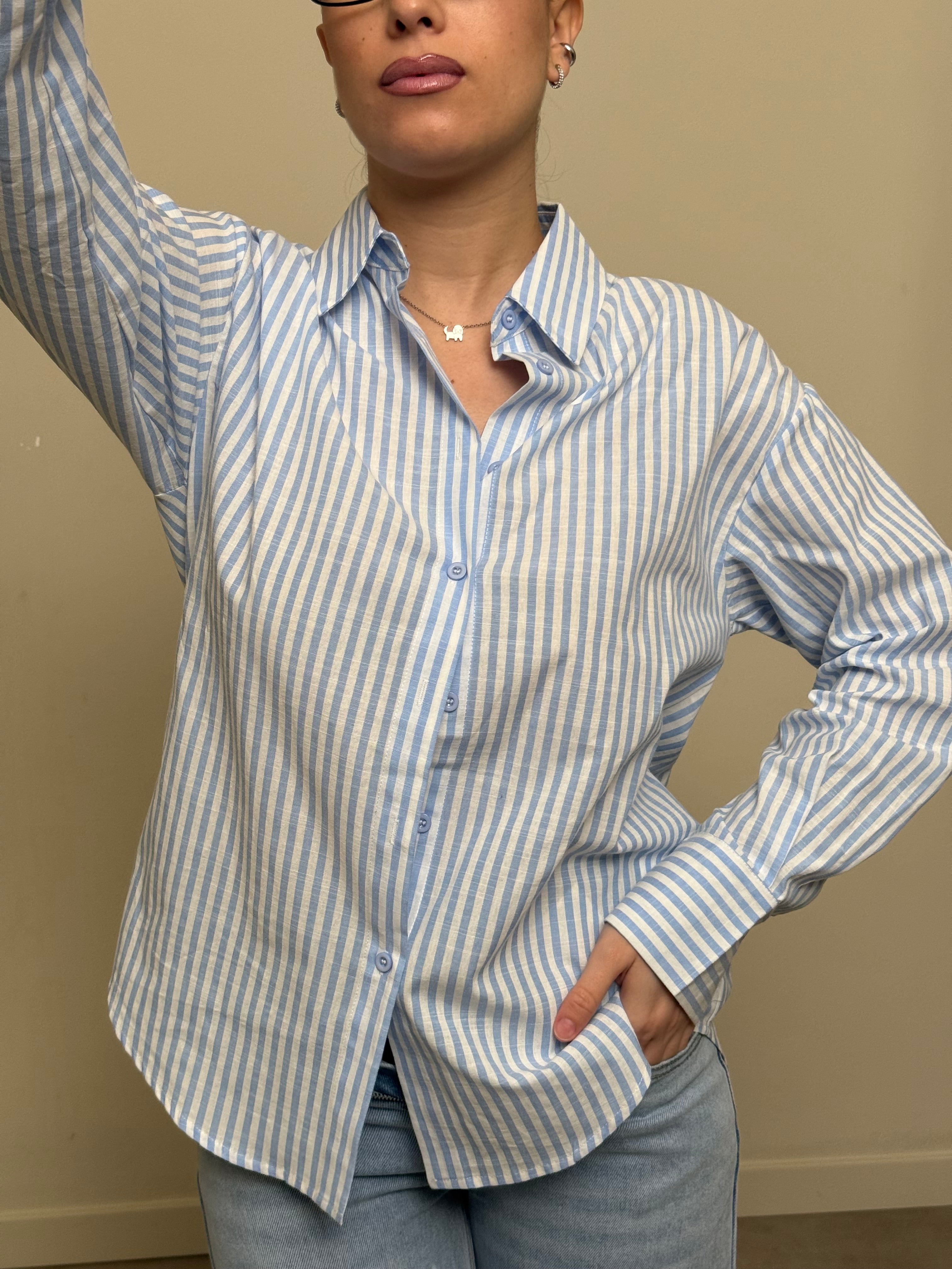 Camicia a righe cotone