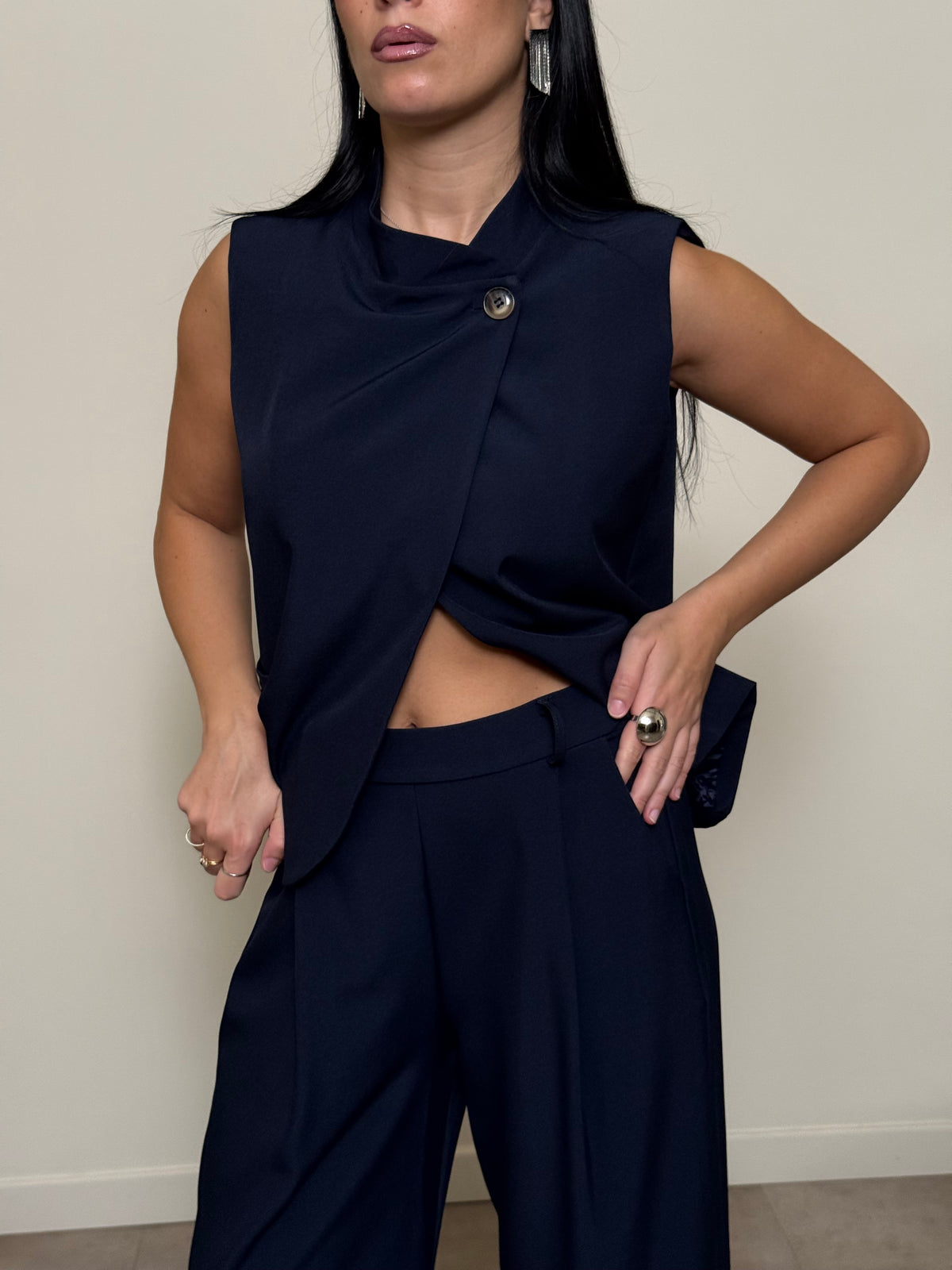 Tailleur gilet blu