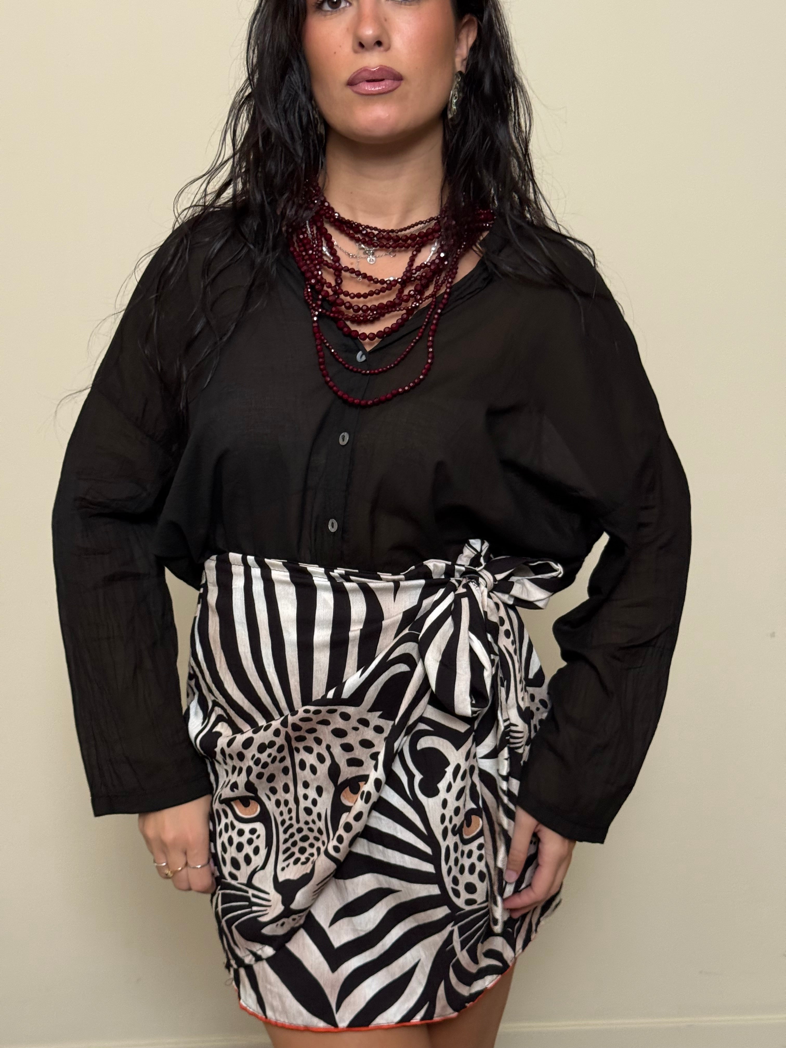 Camicia cotone nero