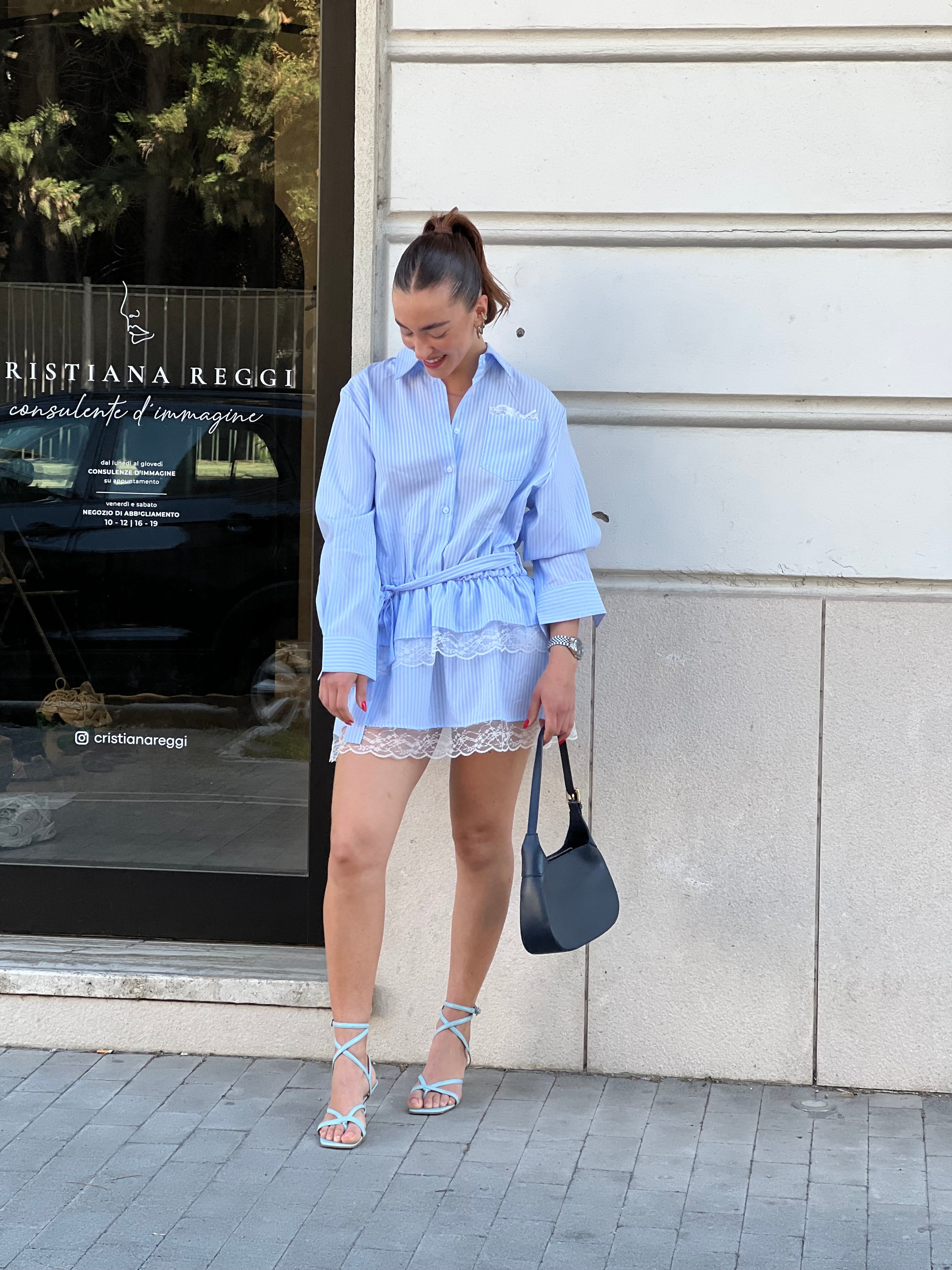 Mini dress righe