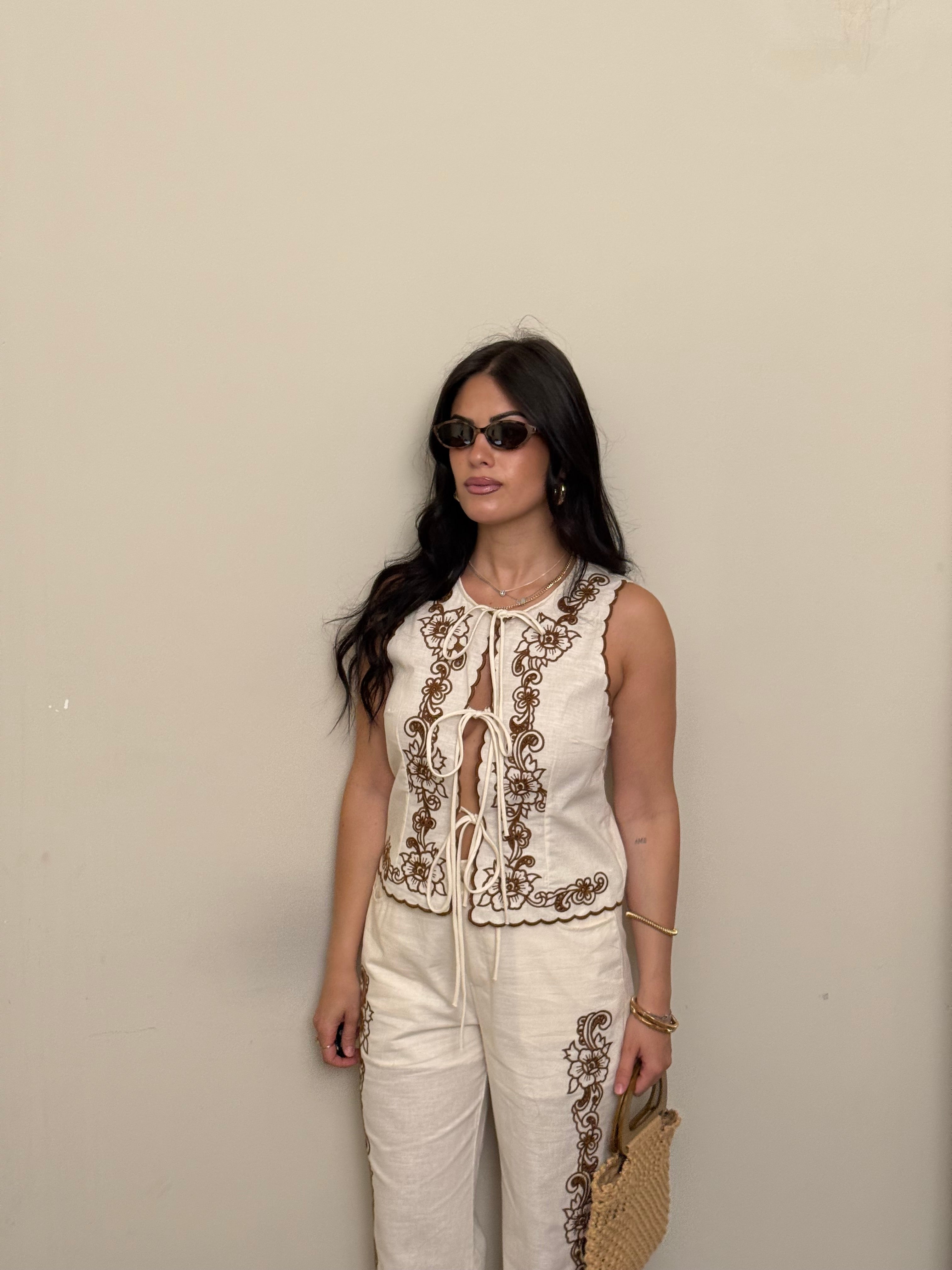 Coordinato panna gilet